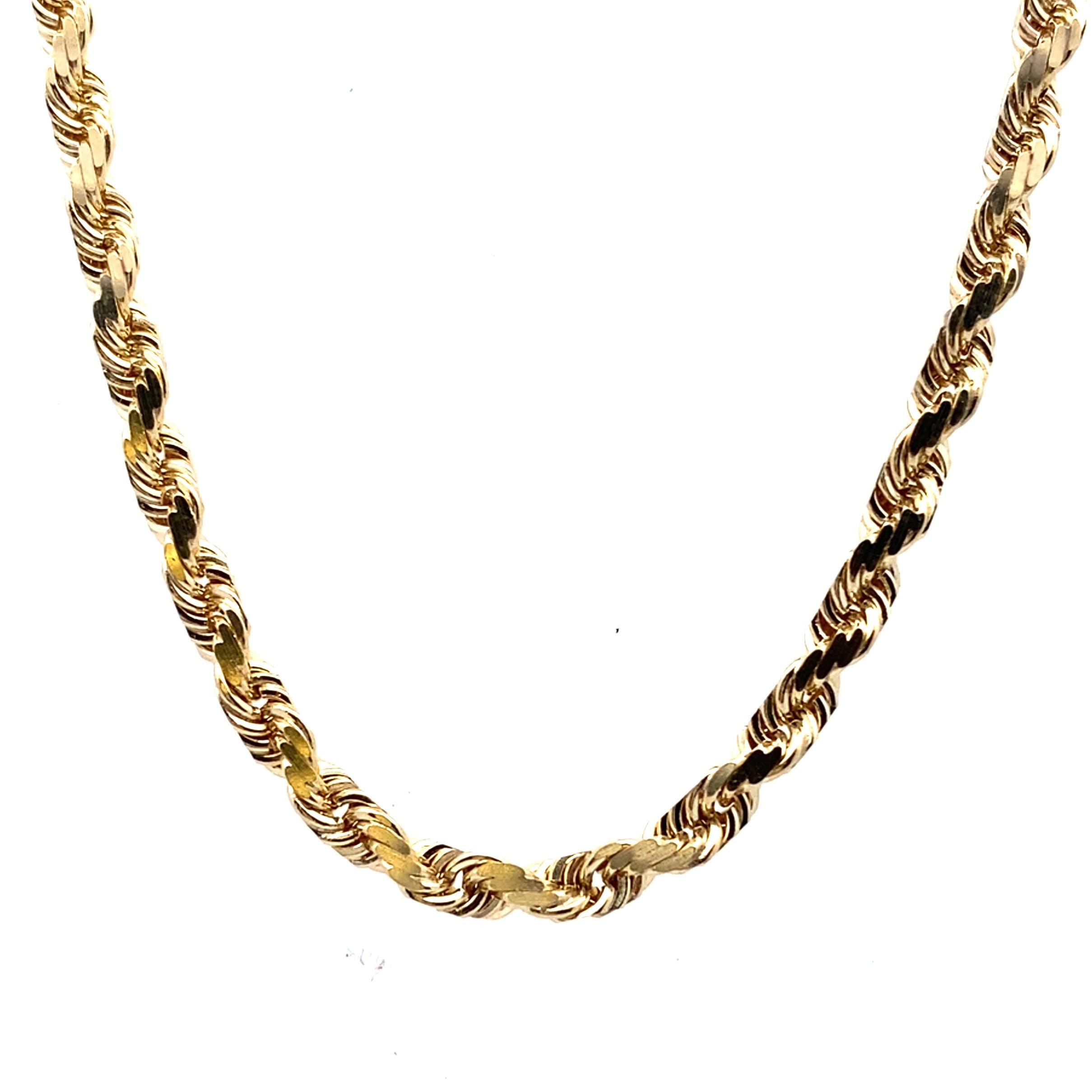 Gold Diamond-Cut Rope Chain