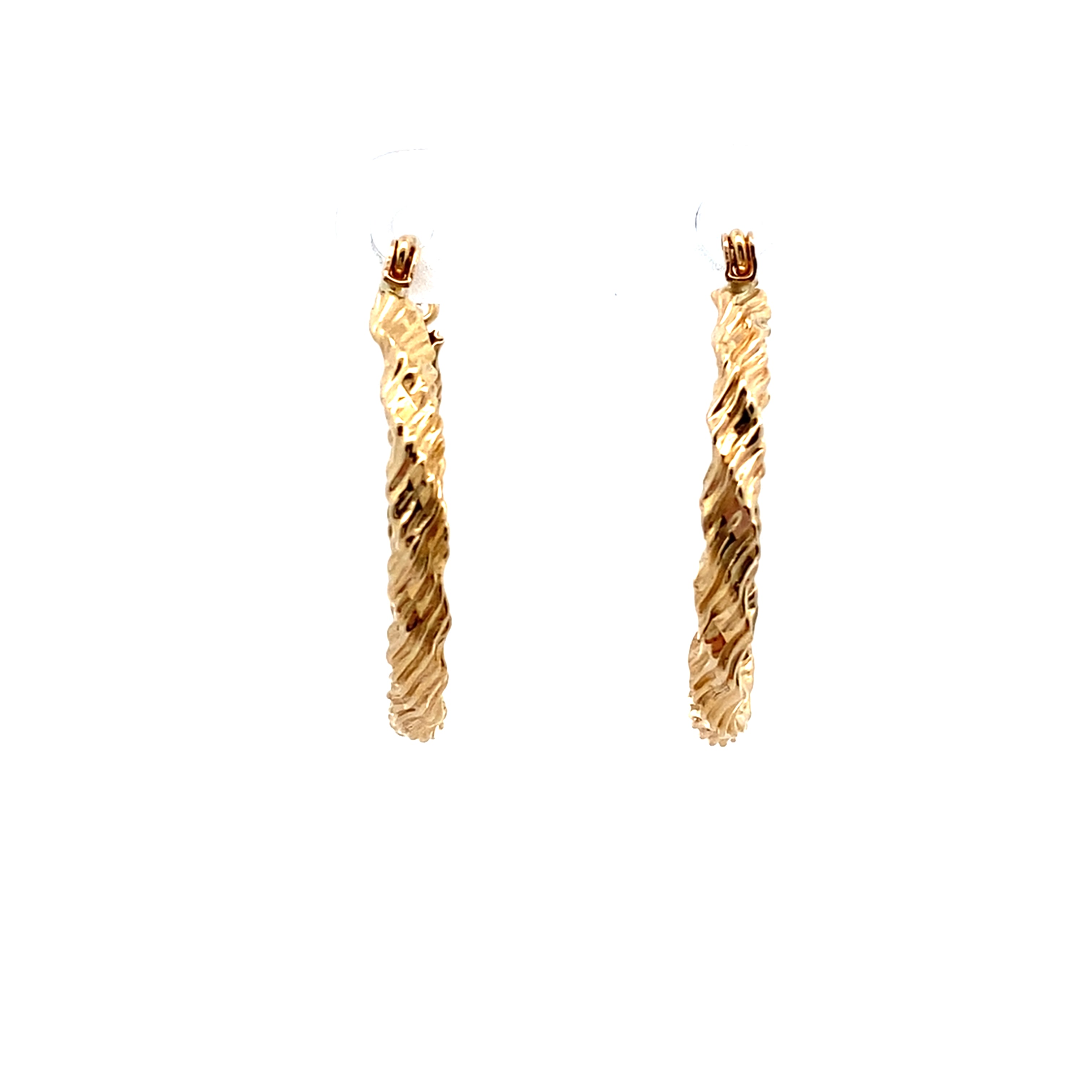 Textured Gold Hoop Earrings