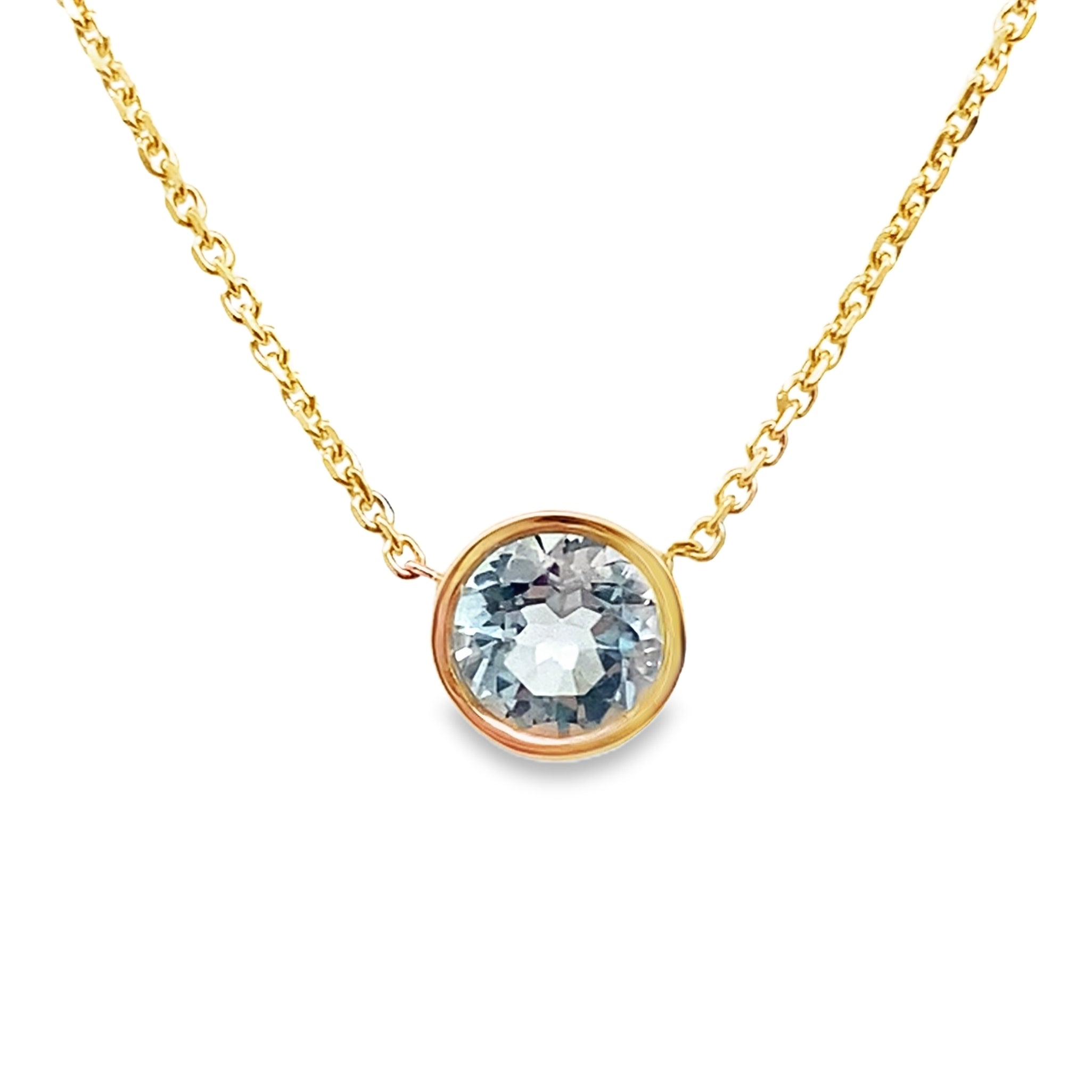 Bezel Aquamarine Pendant