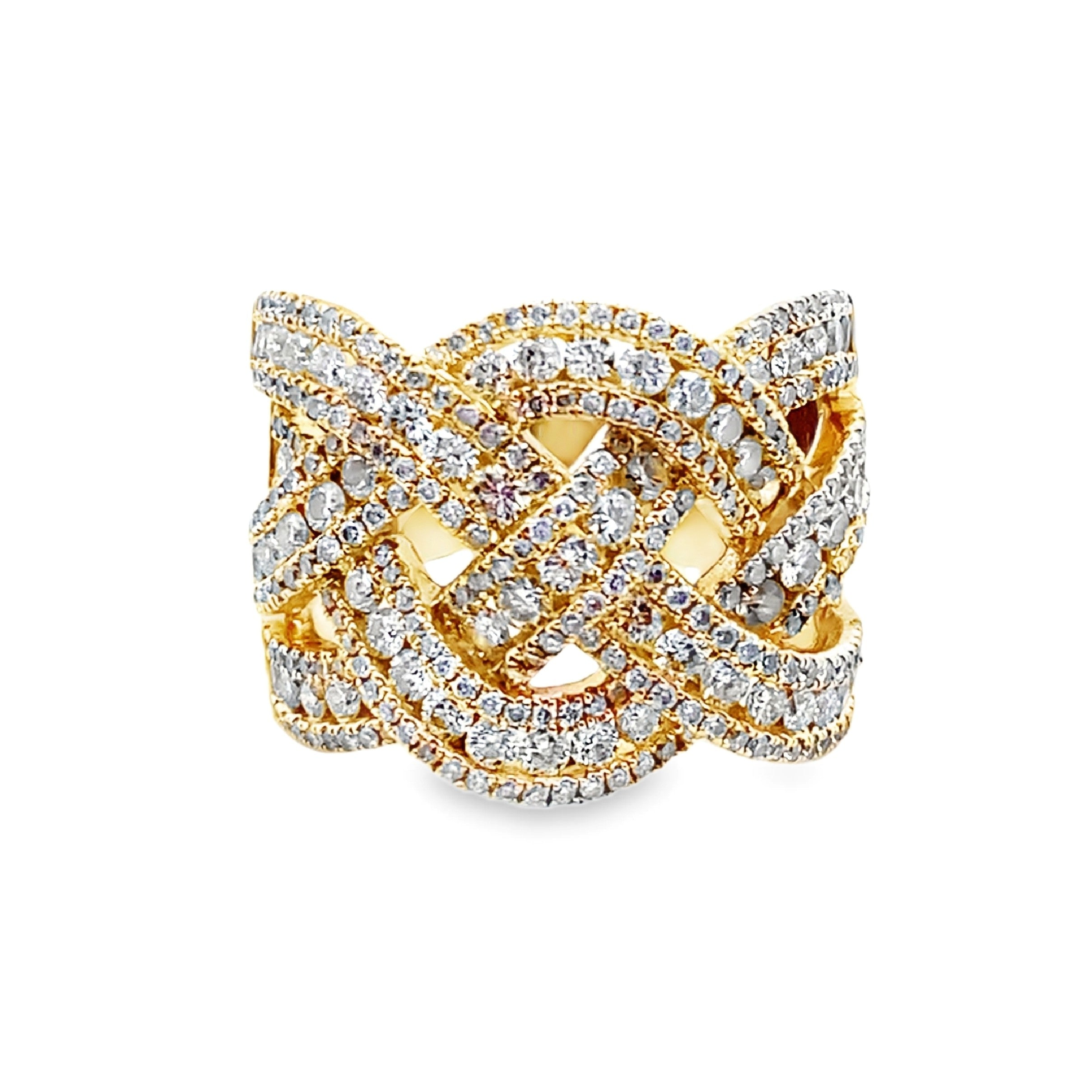 Woven Diamond Fashion Ring