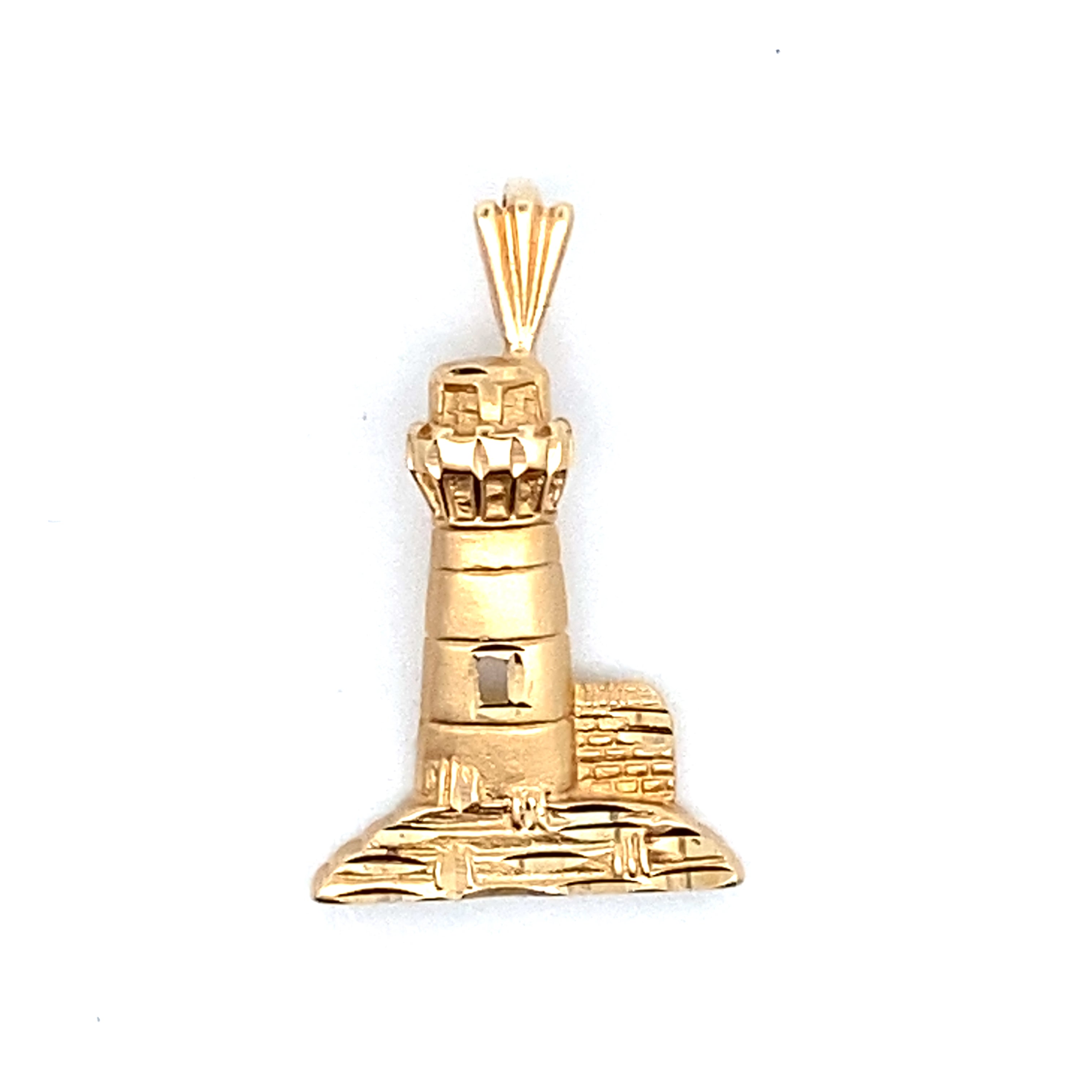 Gold Lighthouse Charm