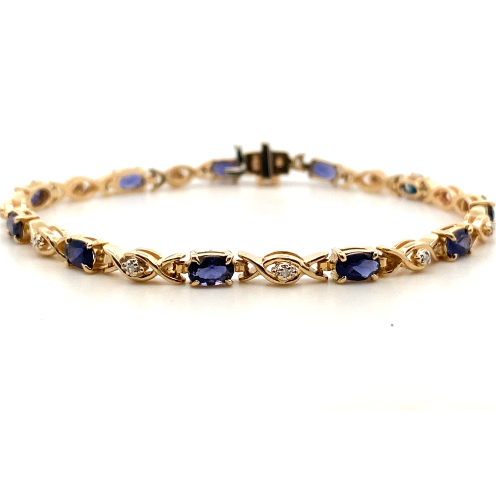 Oval Tanzanite and Diamond Bracelet