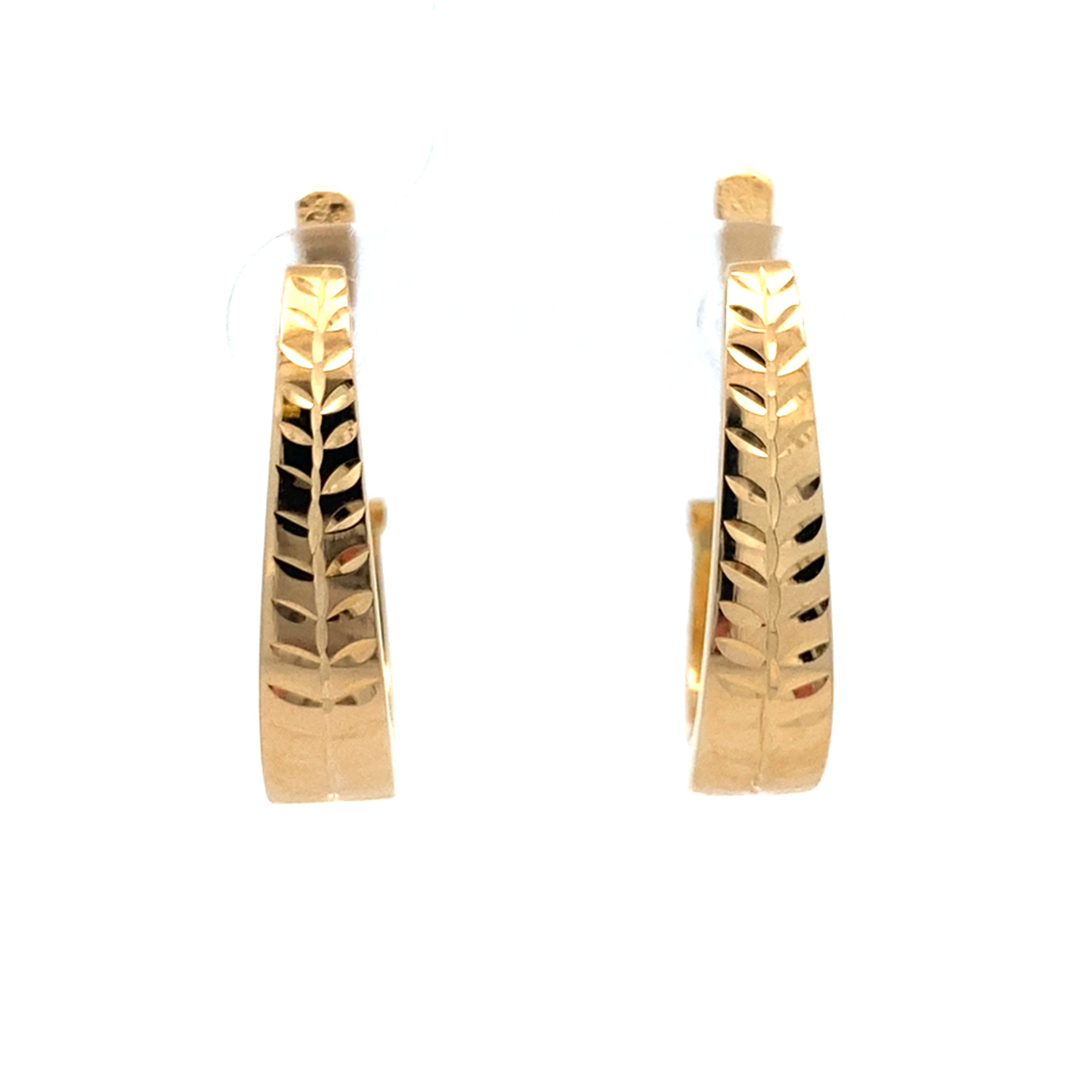 Textured Oval Hoop Earrings