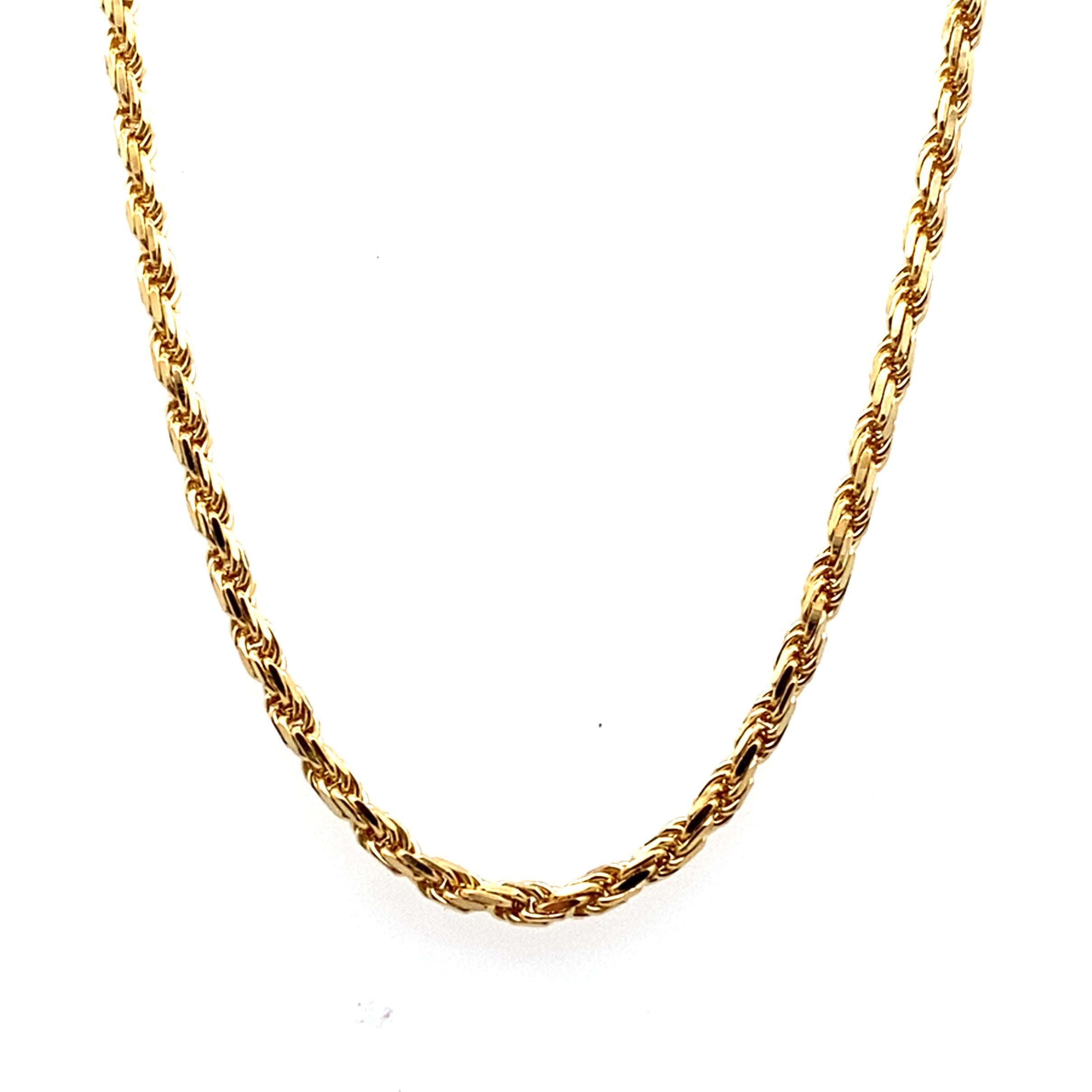 Diamond-Cut Rope Chain