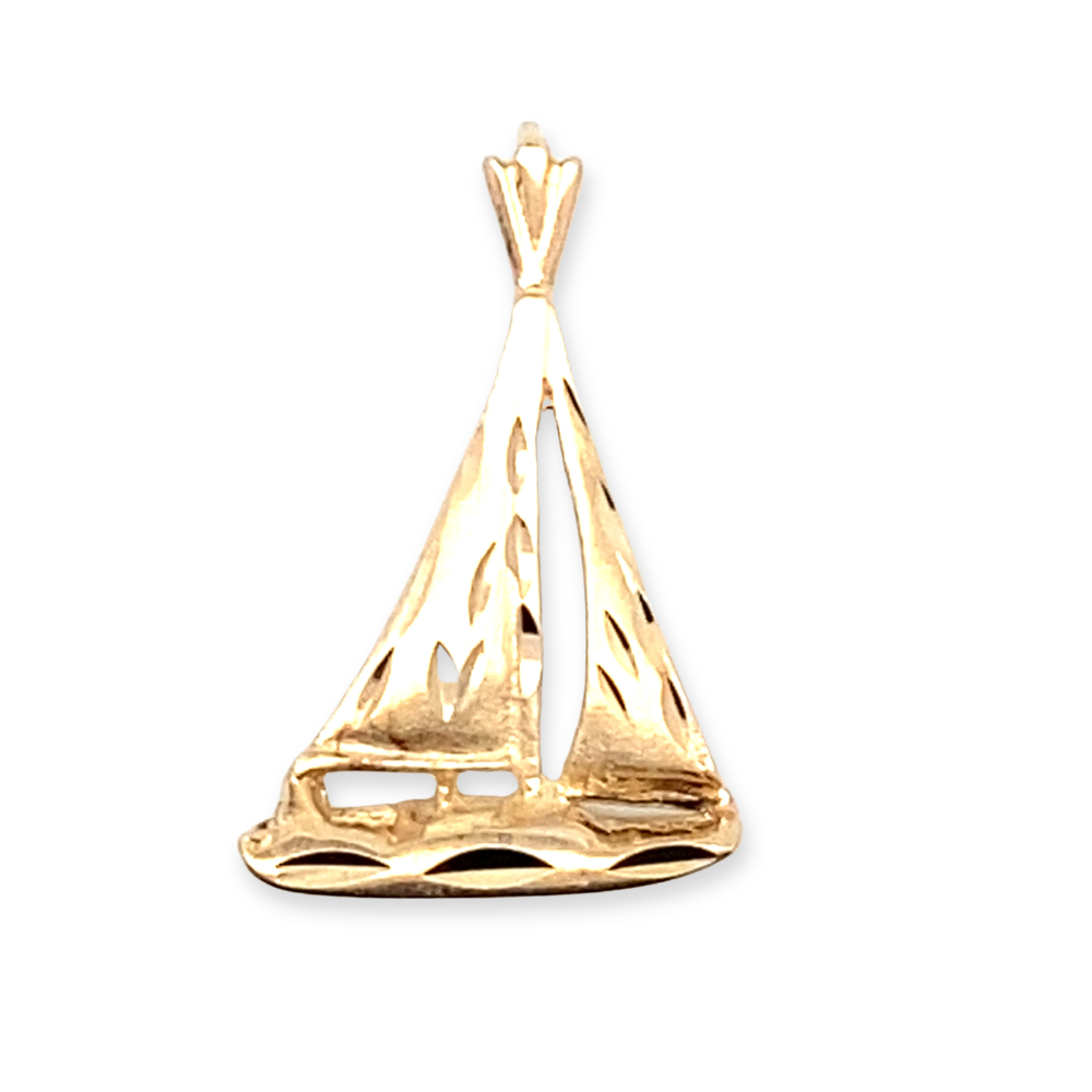 Gold Sailboat Charm