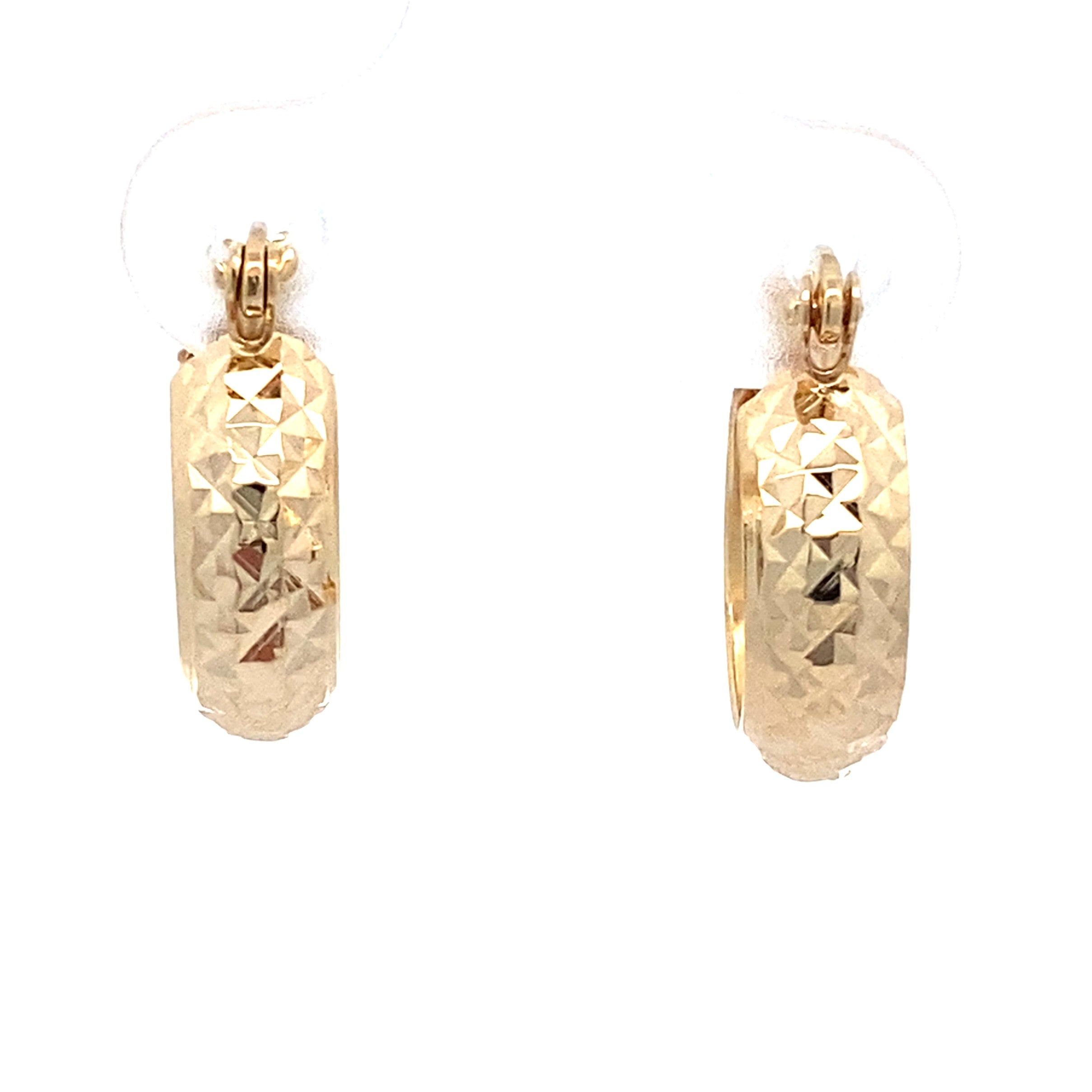 Textured Gold Hoop Earrings