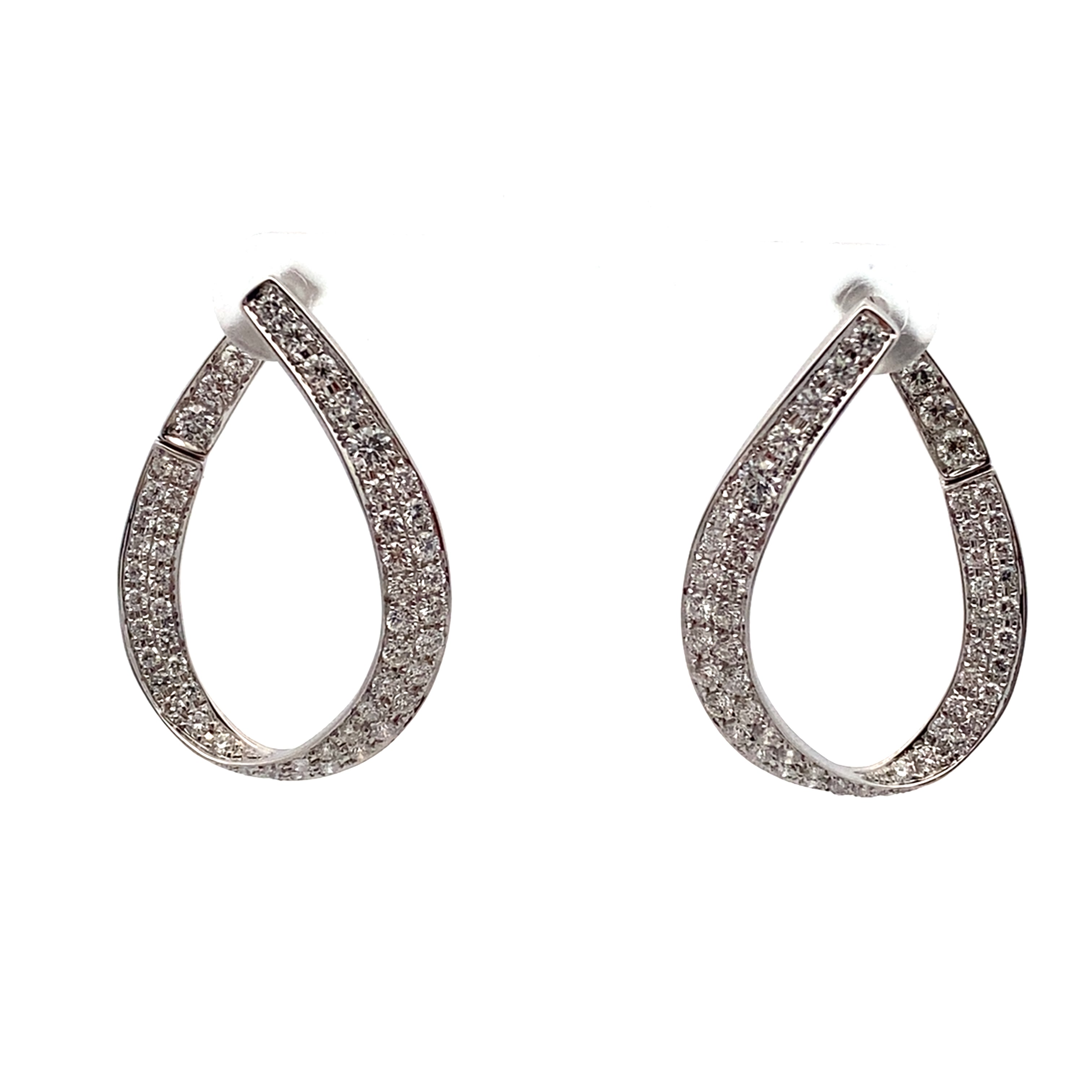 Pavé Diamond Hoop Earrings