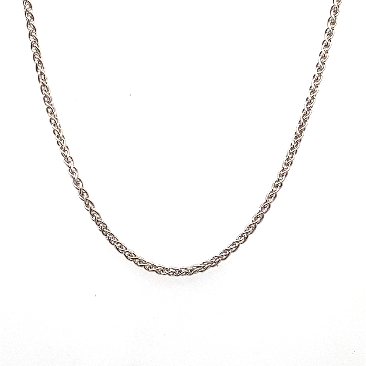 White Gold Wheat Chain