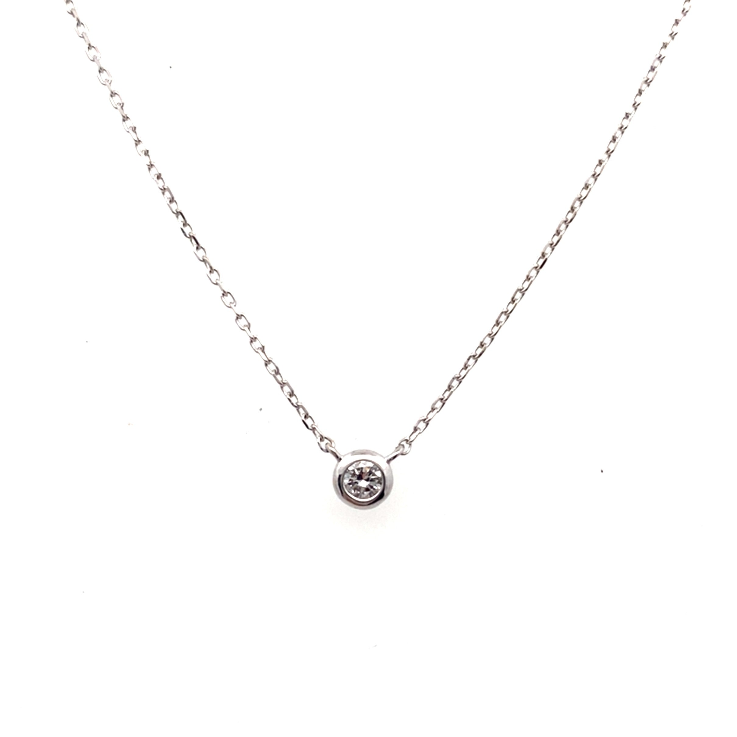 Bezel Diamond Solitaire Pendant