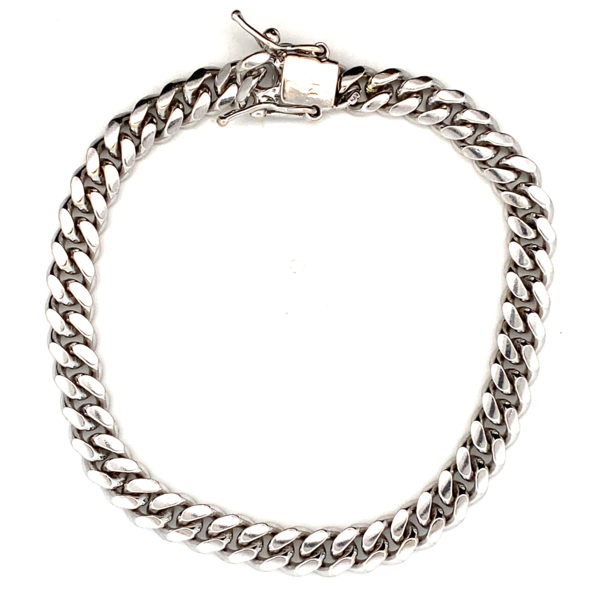 White Gold Curb Bracelet