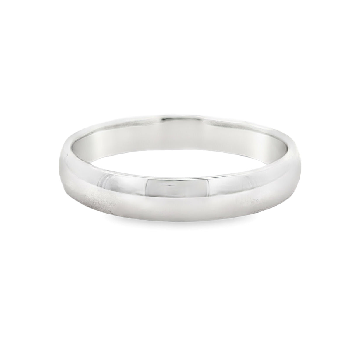 4mm White Gold Band