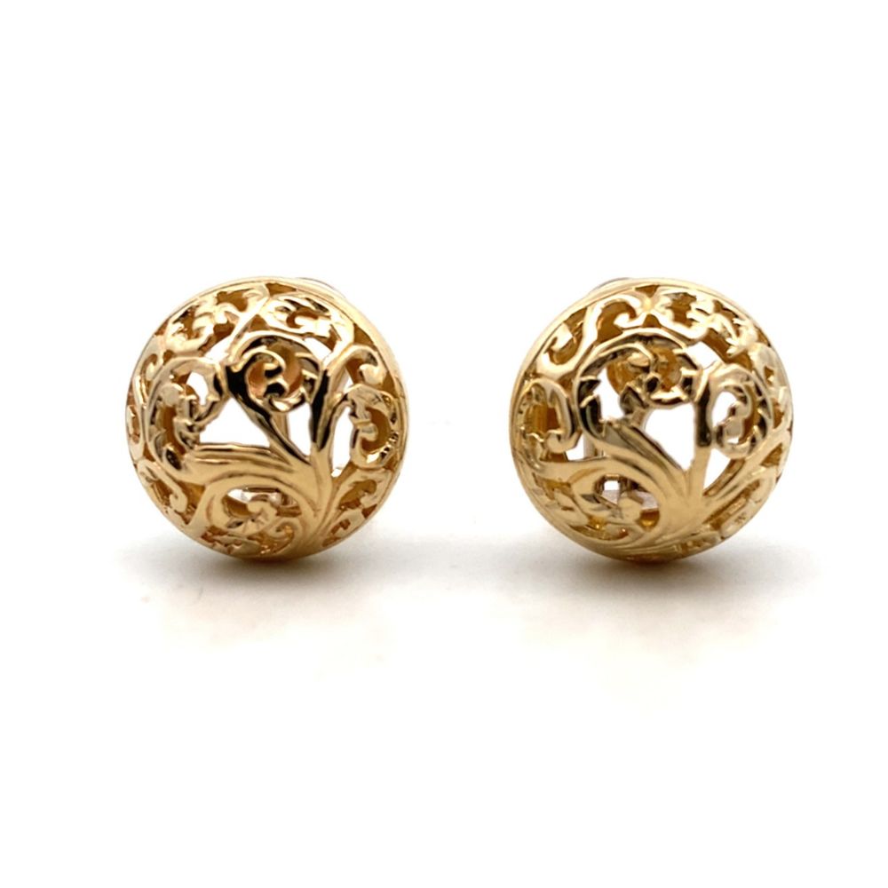 Gold Scrollwork Earrings