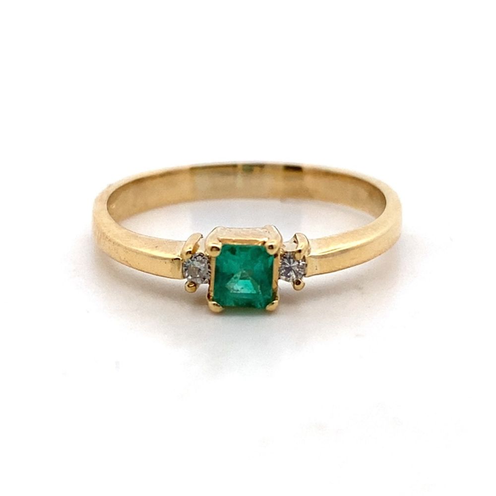 Emerald and Diamond Ring