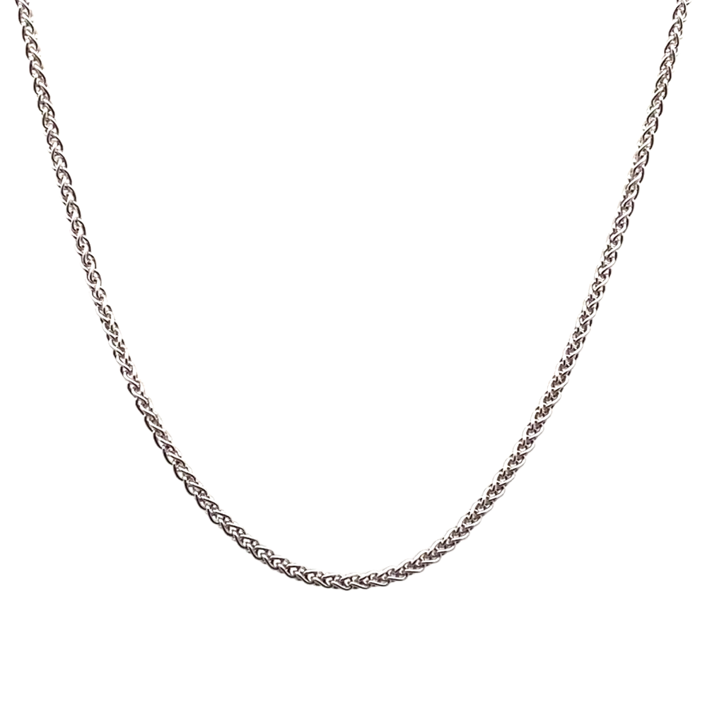 White Gold Wheat Chain