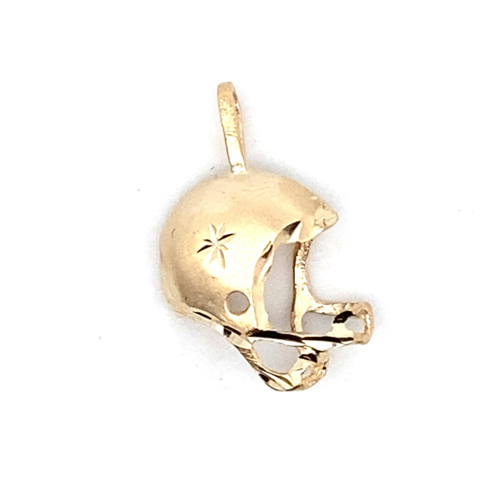 Gold Football Helmet Charm