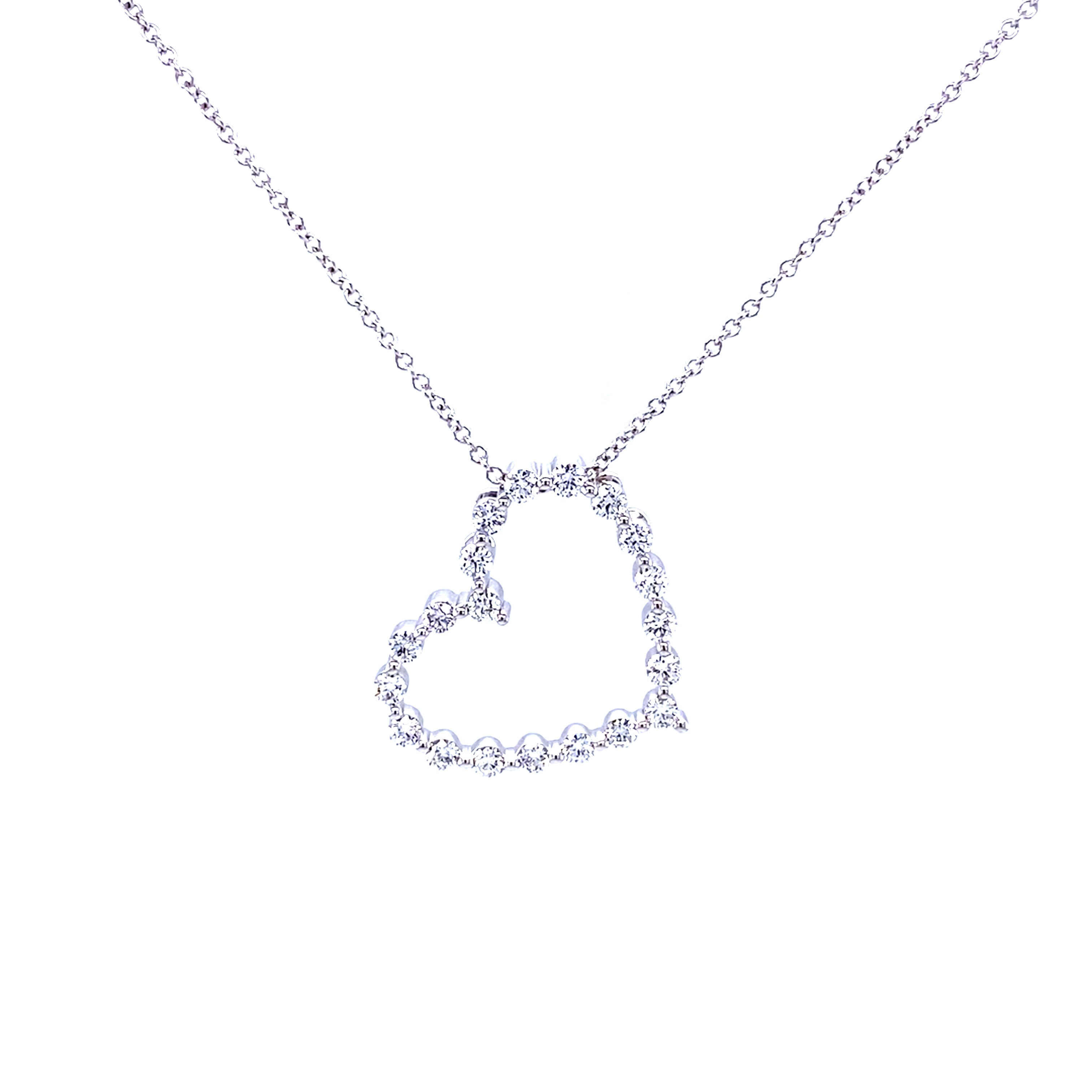 Fire & Ice Diamond Heart Pendant