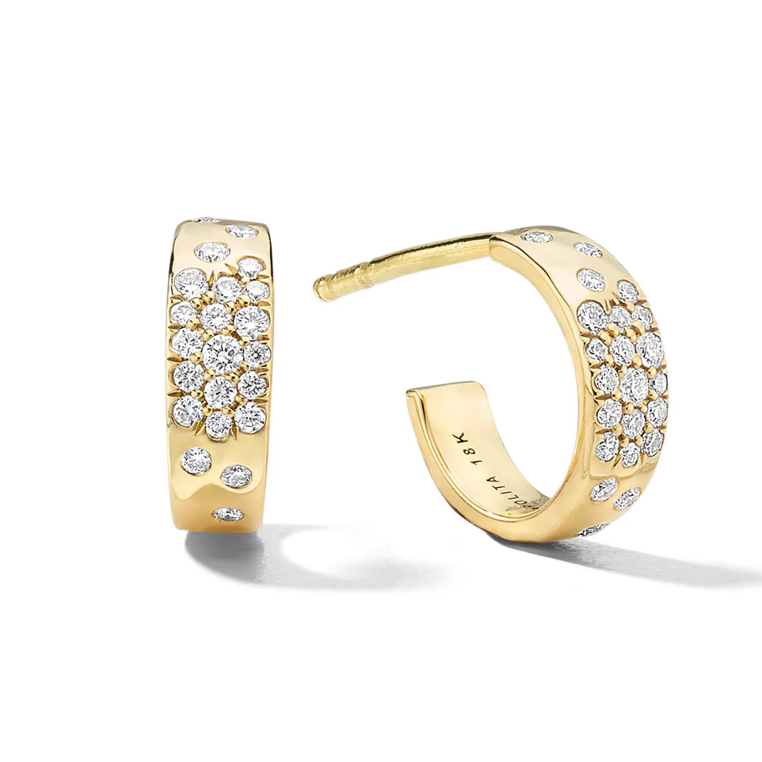 IPPOLITA Stardust Huggie Diamond Hoop Earrings