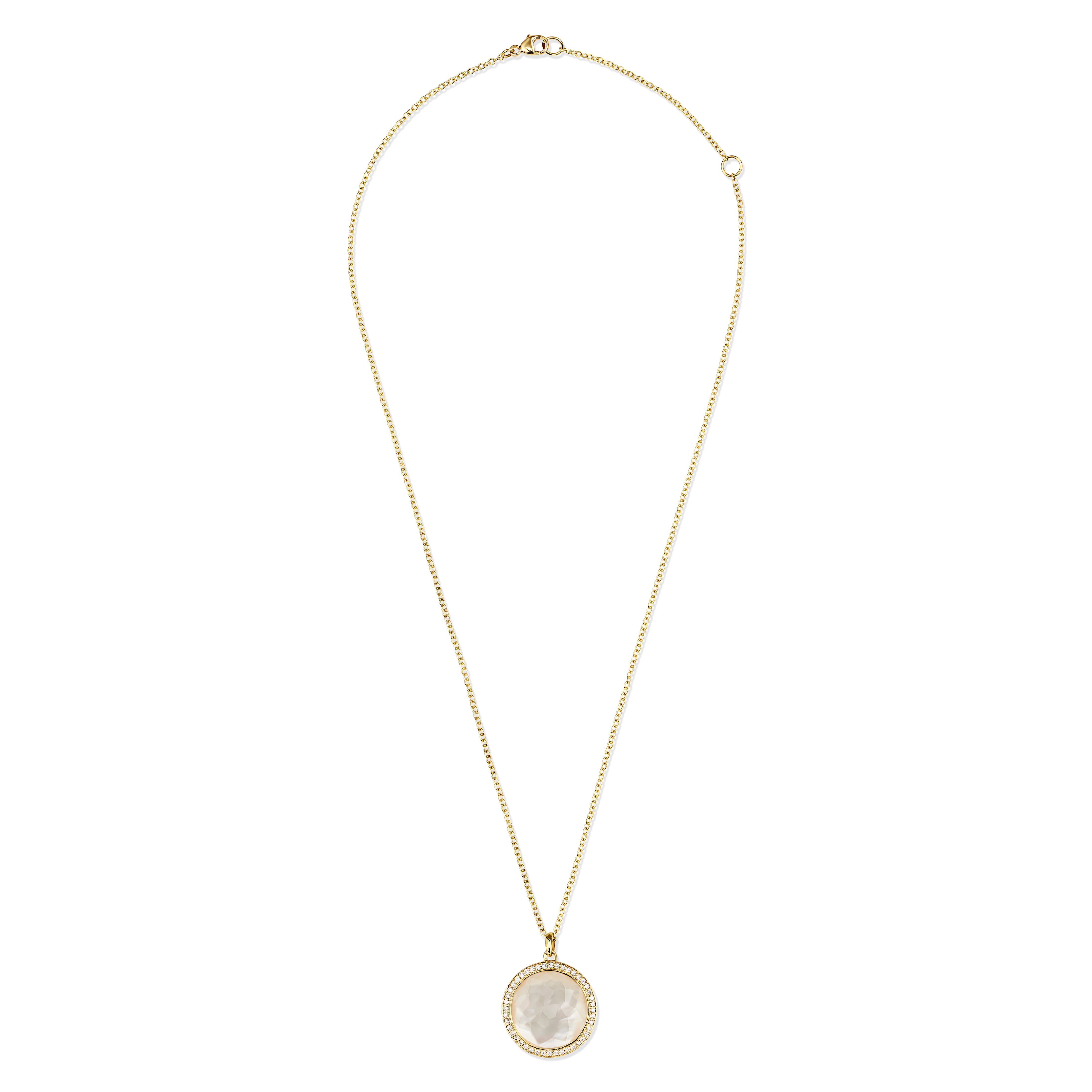 IPPOLITA Lollipop Medium Stone Mother-of-Pearl and Diamond Pendant