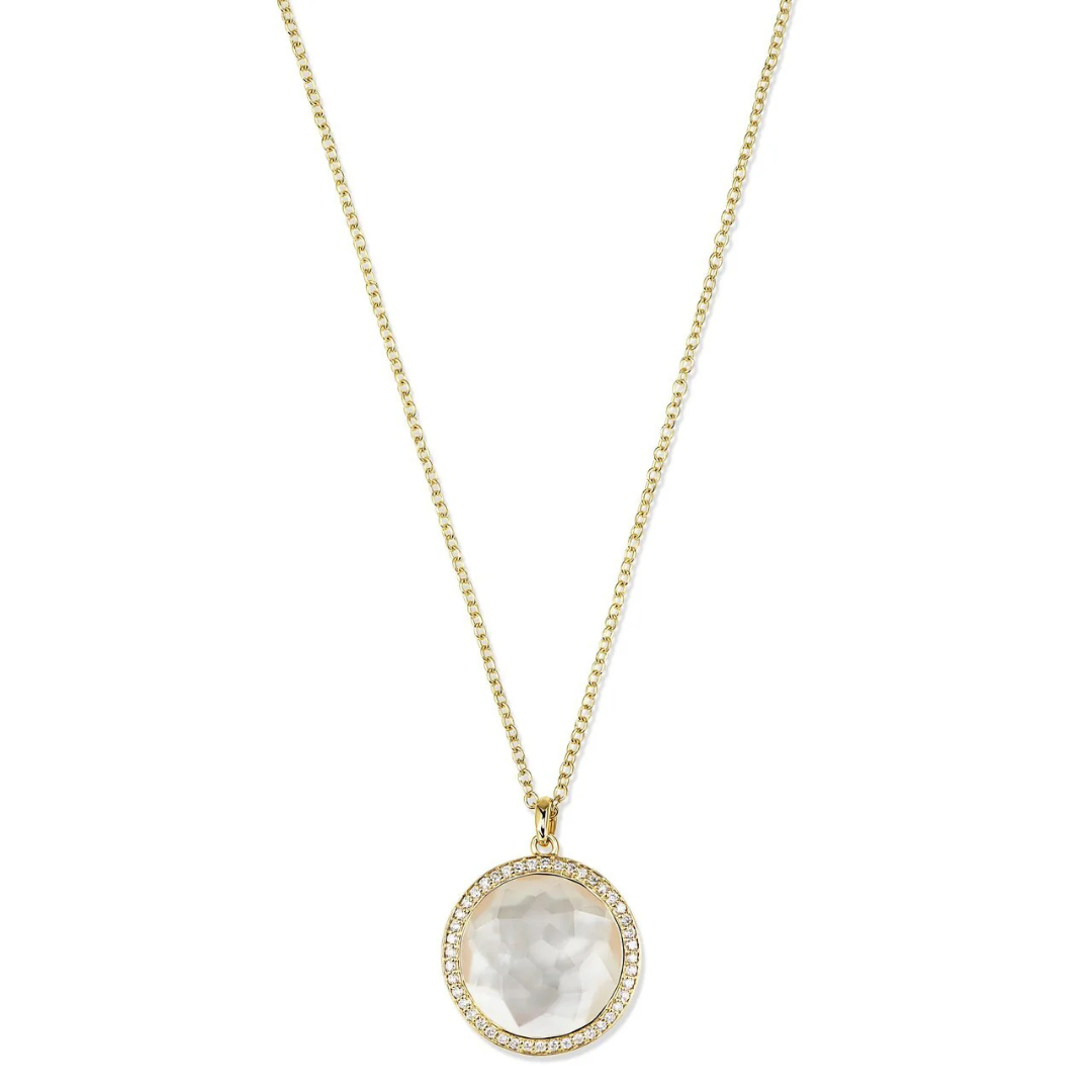 IPPOLITA Lollipop Medium Stone Mother-of-Pearl and Diamond Pendant