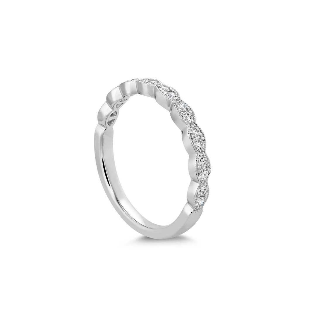 Hearts On Fire Lorelei Floral Milgrain Diamond Band