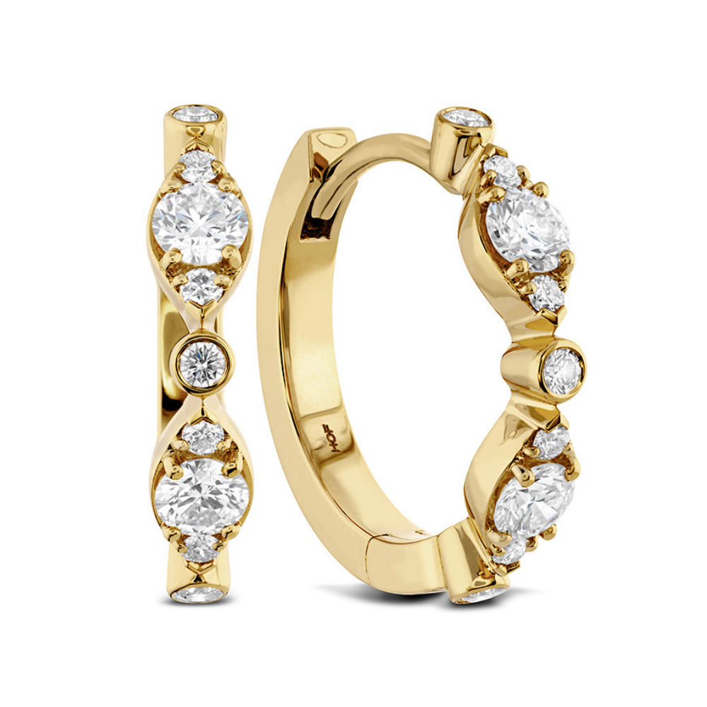 Hearts On Fire Bezel Regal Huggie