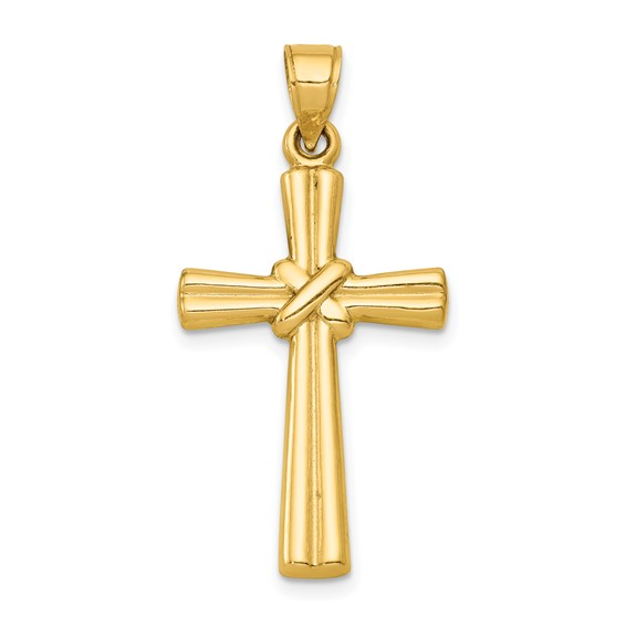 Hollow X-Center Cross Pendant