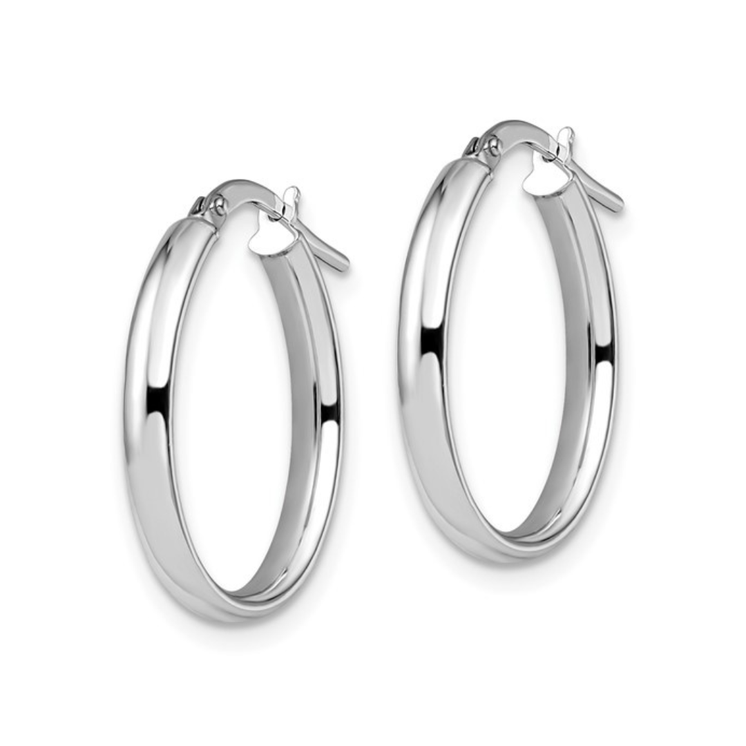 Polished Oval Hoop Earrings