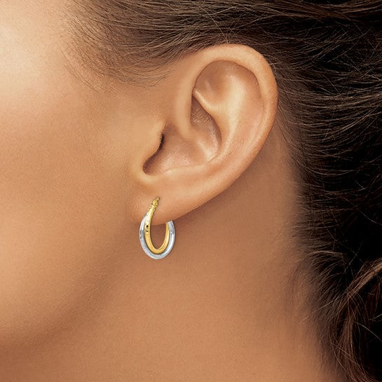 Small Diamond-Cut Hoop Earrings