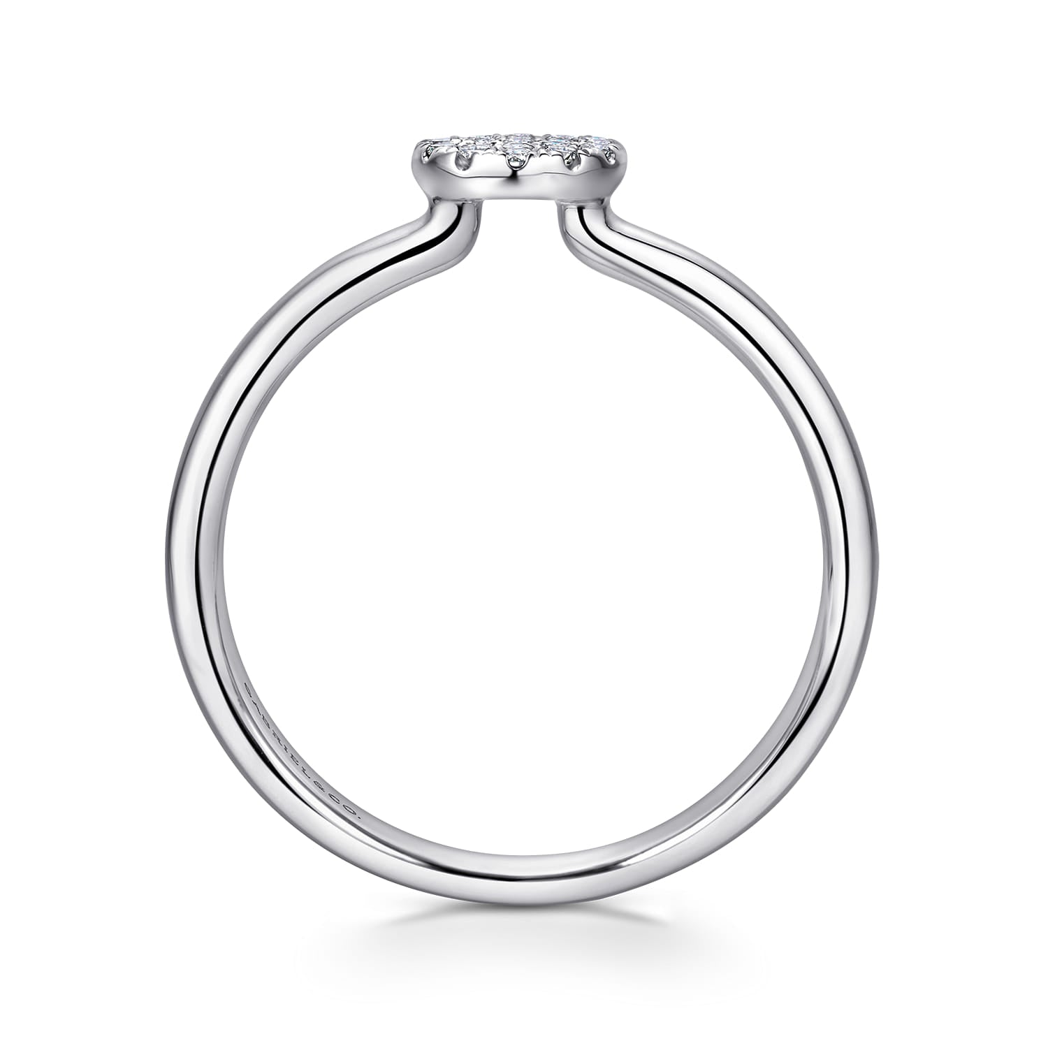 Gabriel & Co. Classic Round Diamond Pavé Ring