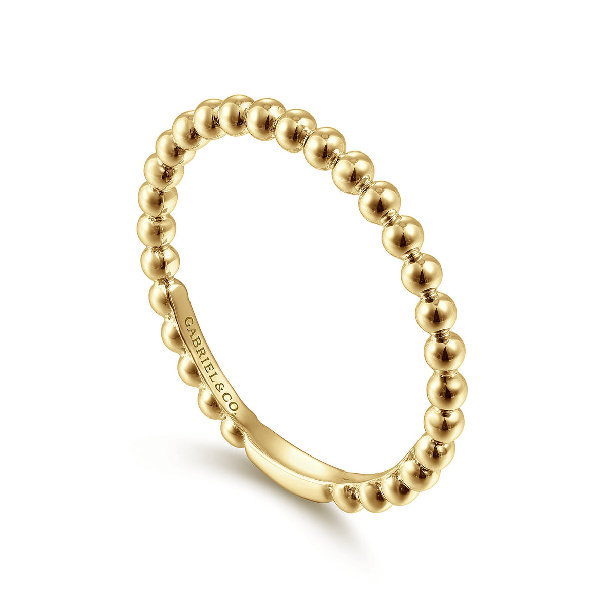 Gabriel & Co. Gold Beaded Stackable Bujukan Ring