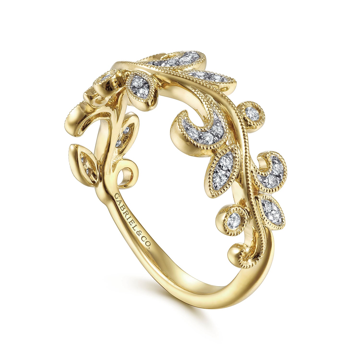 Gabriel & Co. Diamond Floral Ring