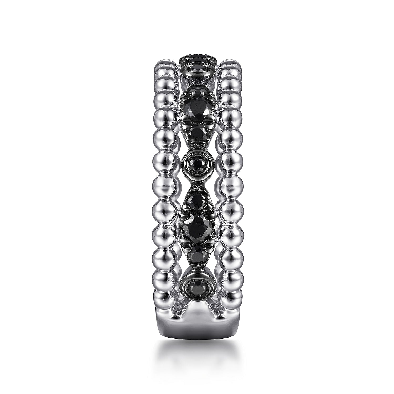 Gabriel & Co. Black Spinel Bujukan Stackable Ring