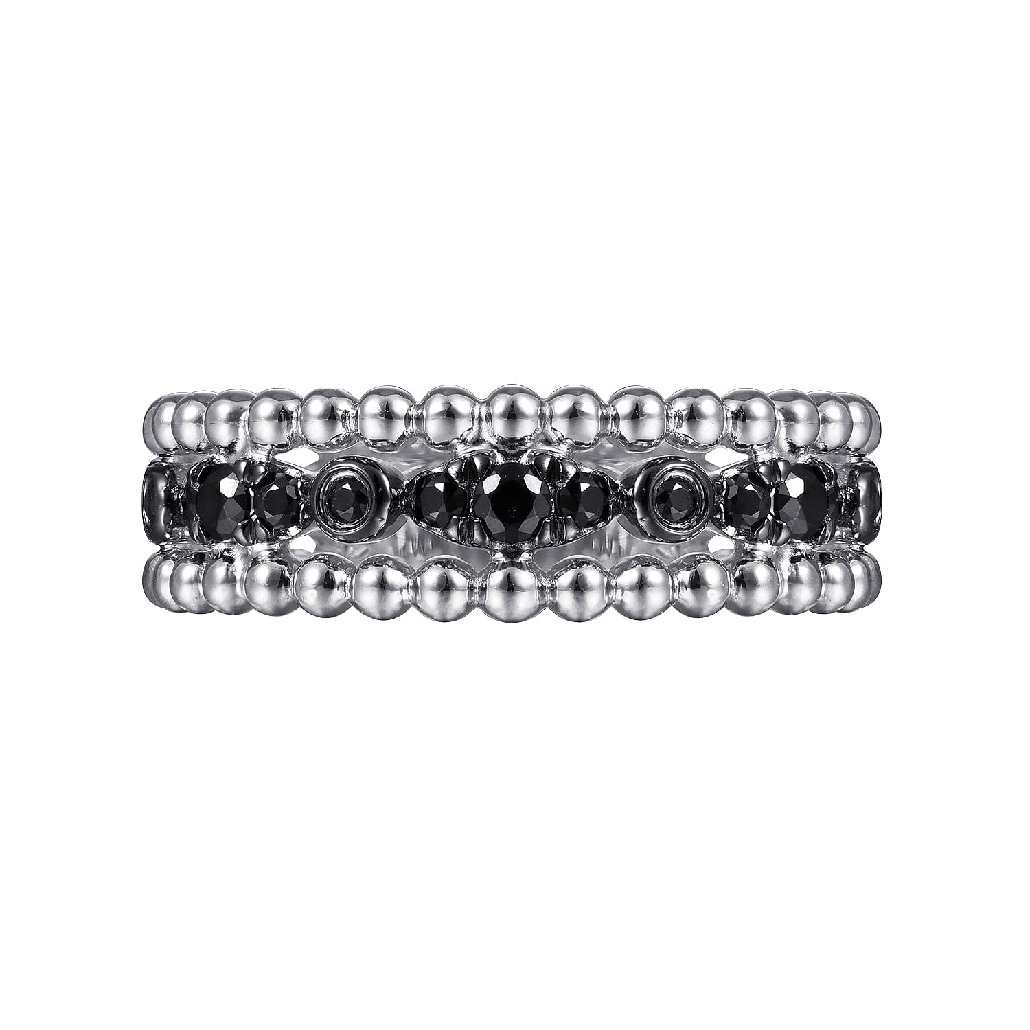 Gabriel & Co. Black Spinel Bujukan Stackable Ring