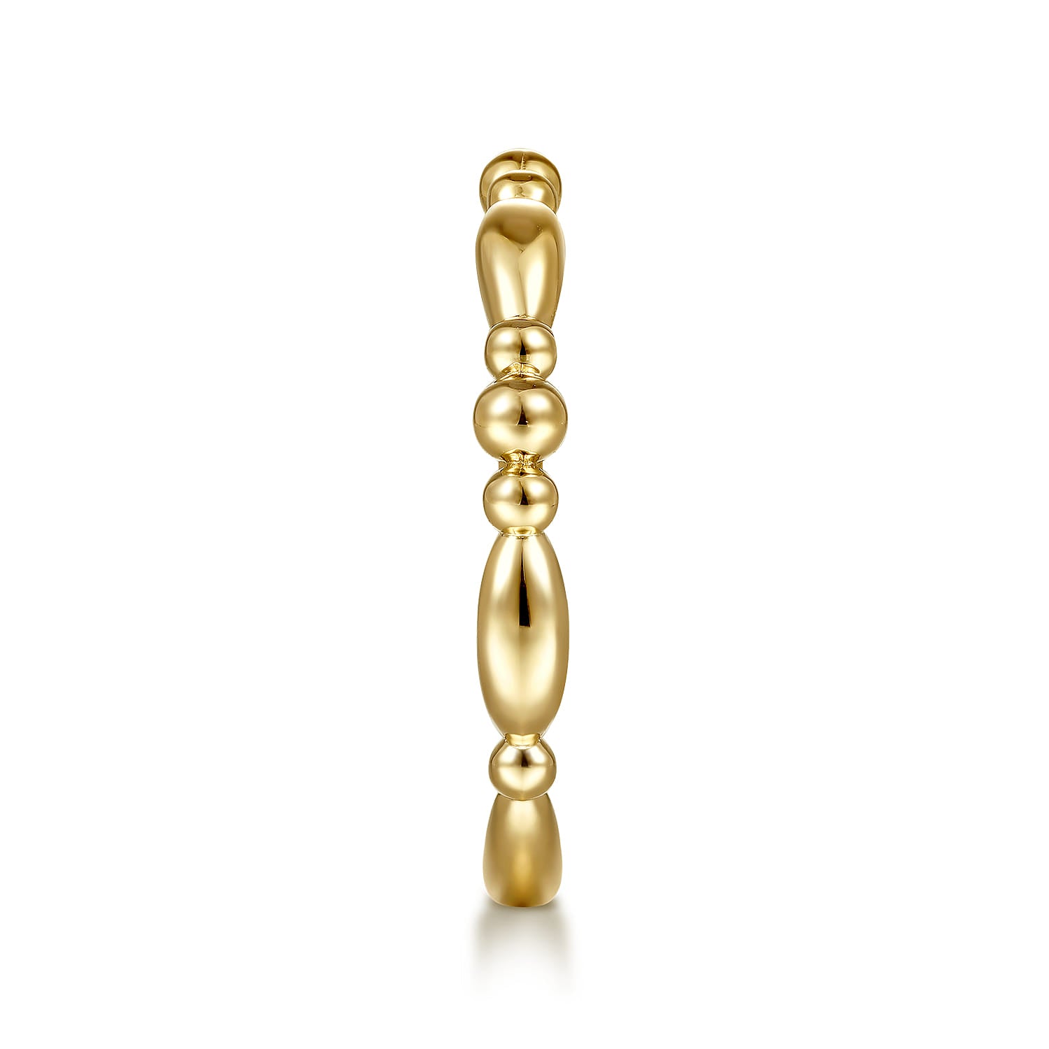 Gabriel & Co. Alternating Bar and Bujukan Bead Stackable Ring