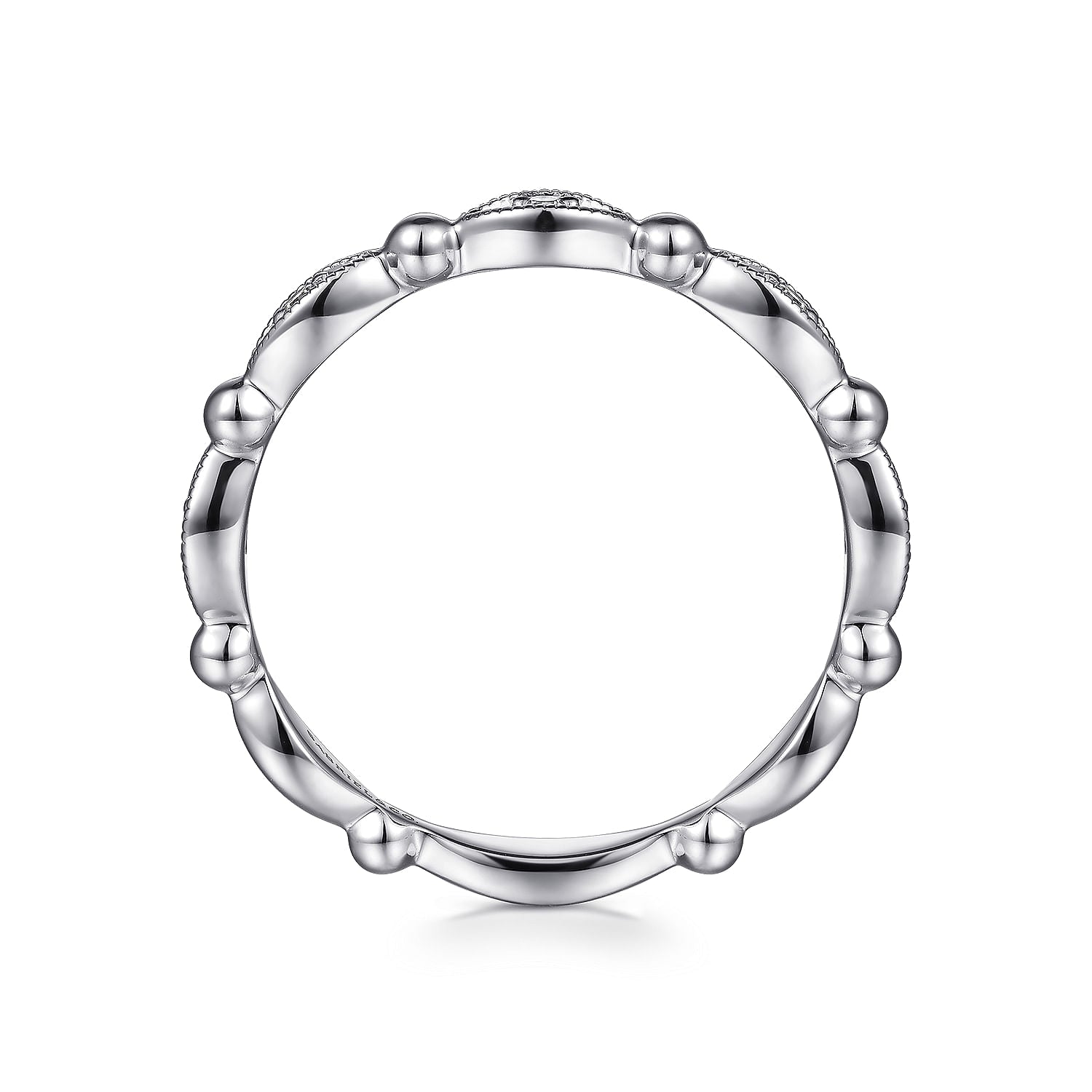 Gabriel & Co. Bujukan Marquise Station Diamond Stackable Ring