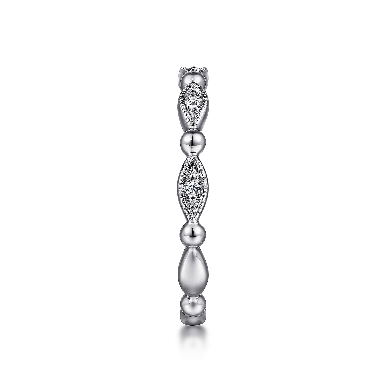 Gabriel & Co. Bujukan Marquise Station Diamond Stackable Ring
