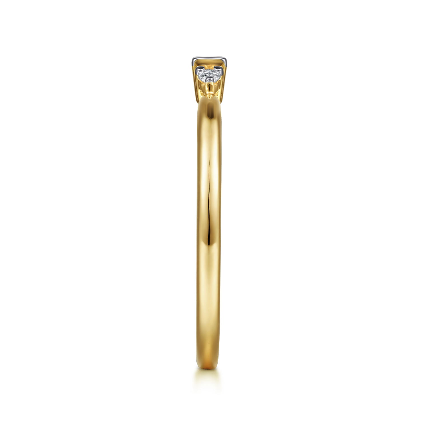 Gabriel & Co. Diamond and Blue Sapphire Stackable Ring