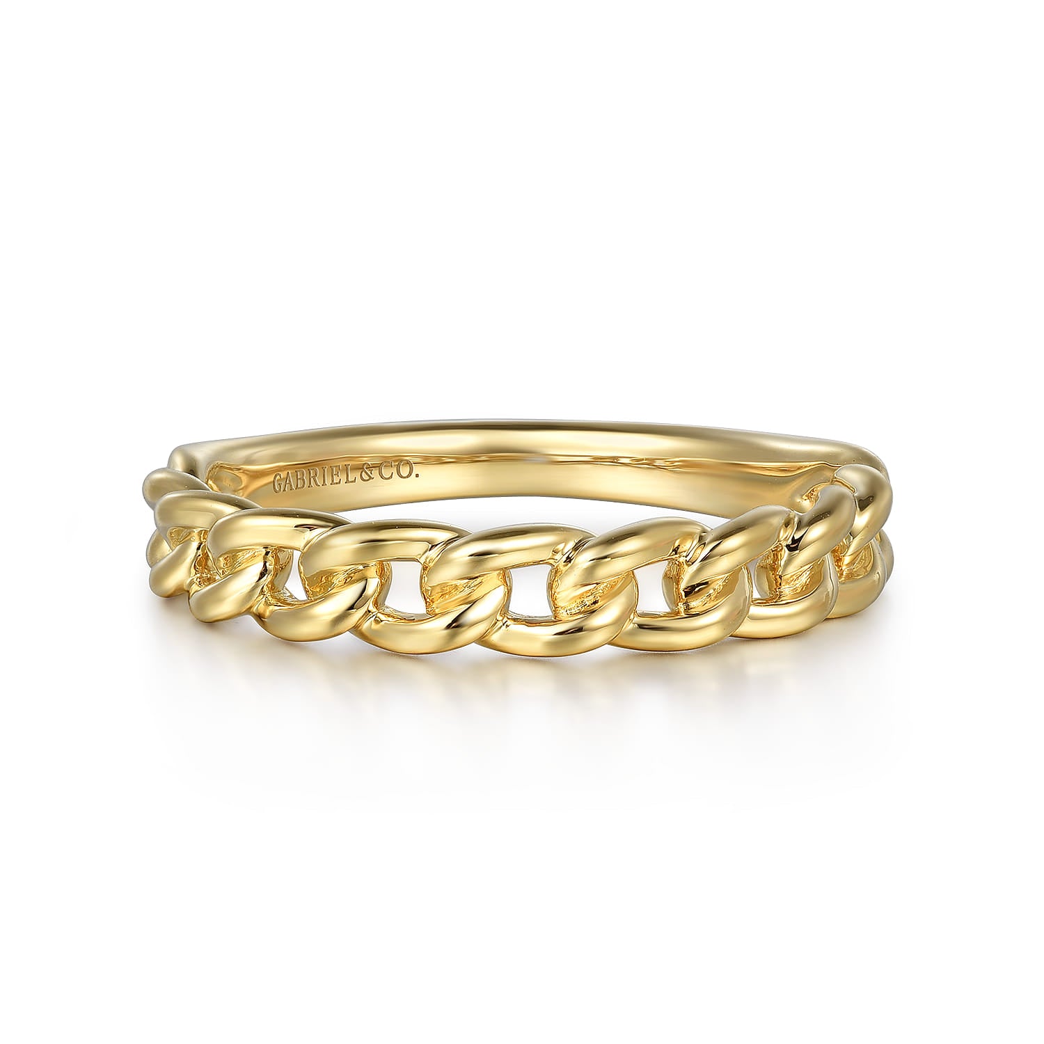 Gabriel & Co. Gold Link Stackable Ring
