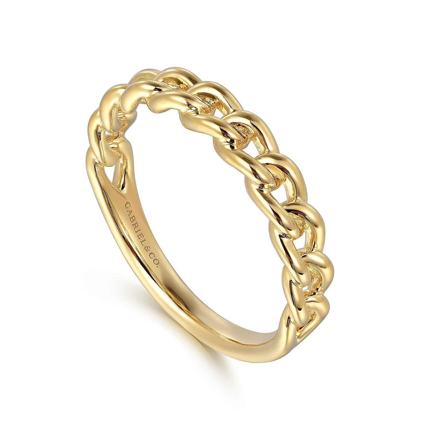 Gabriel & Co. Gold Link Stackable Ring