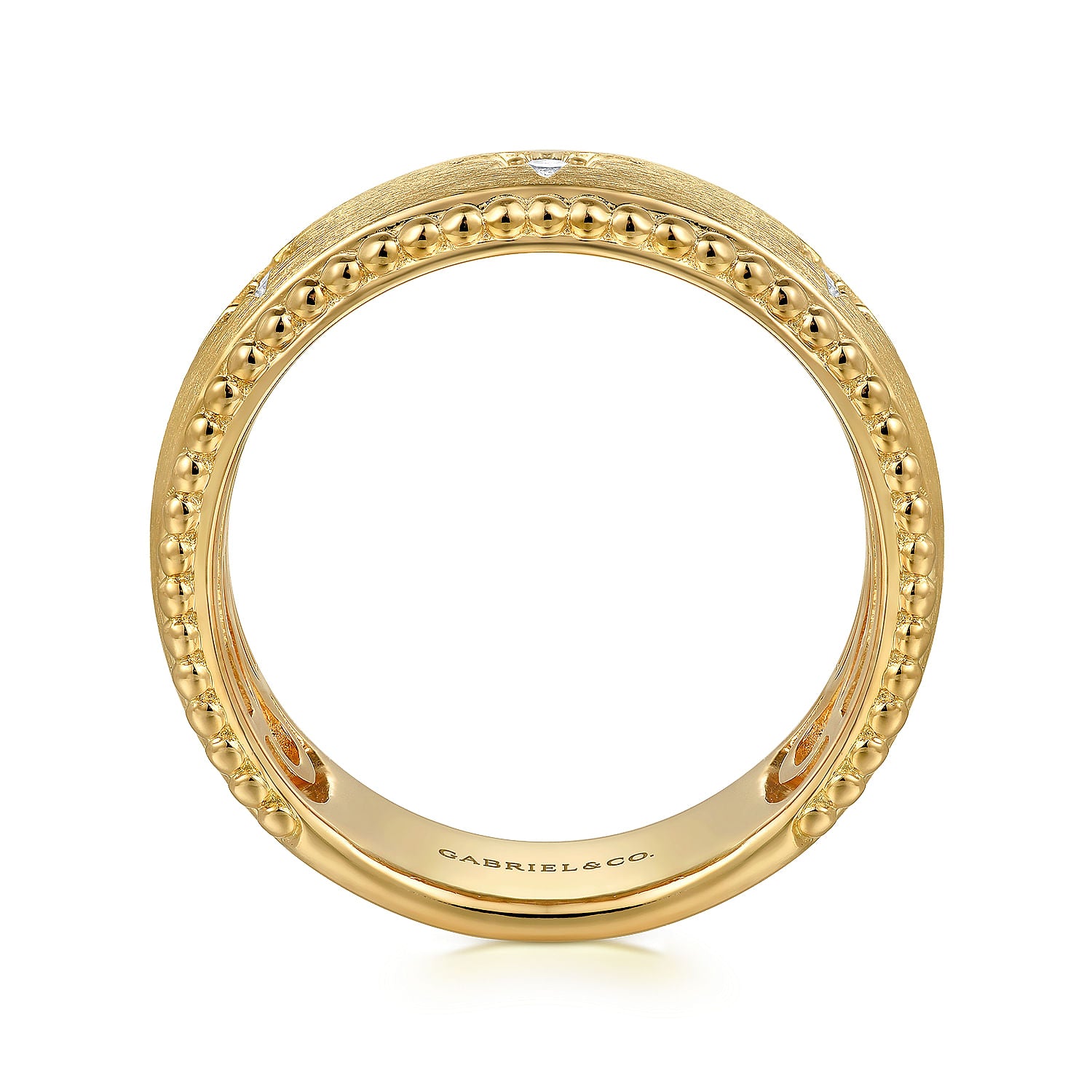 Gabriel & Co. Wide Diamond Bujukan Ring