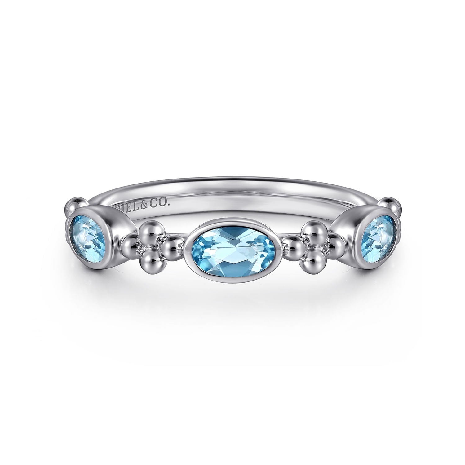 Gabriel & Co. Bujukan Blue Topaz Fashion Ladies Ring