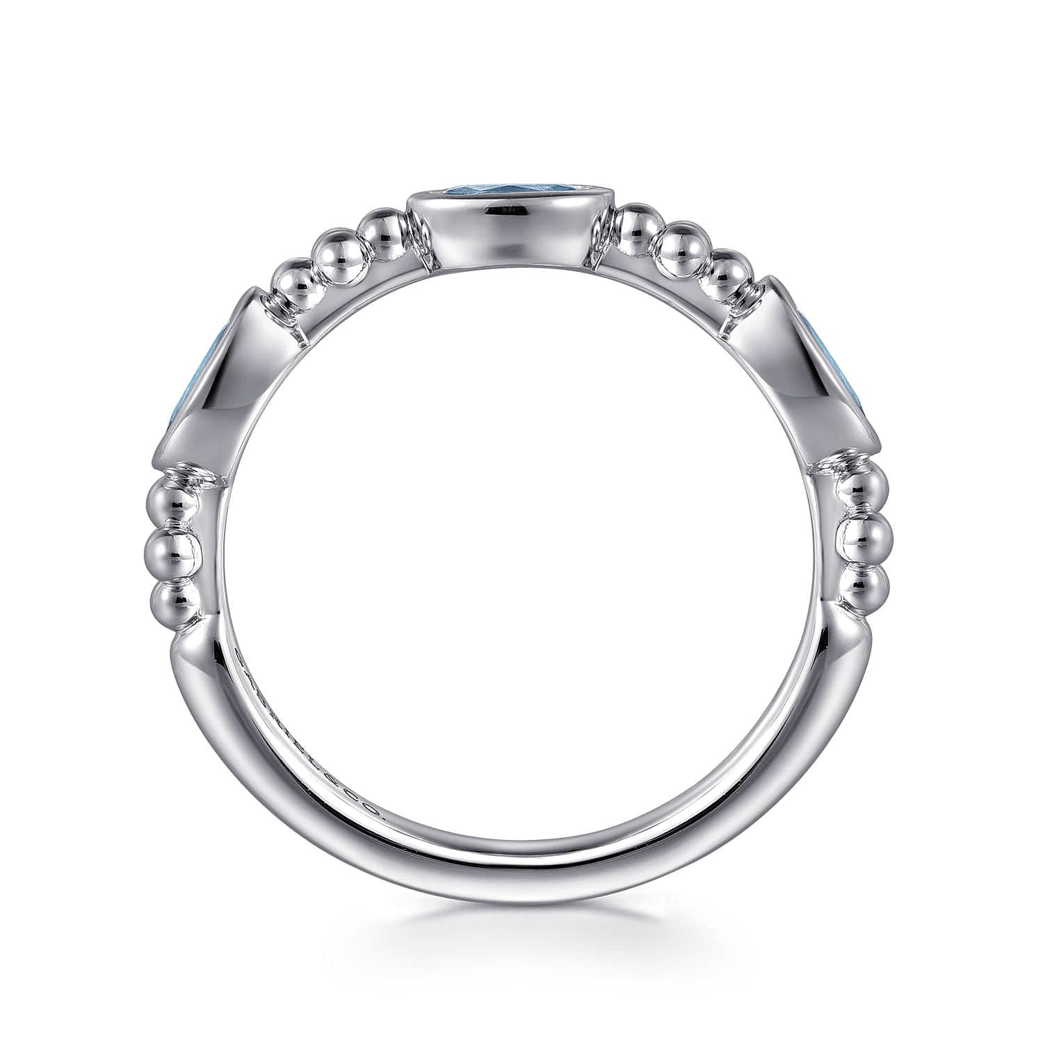 Gabriel & Co. Bujukan Blue Topaz Fashion Ladies Ring