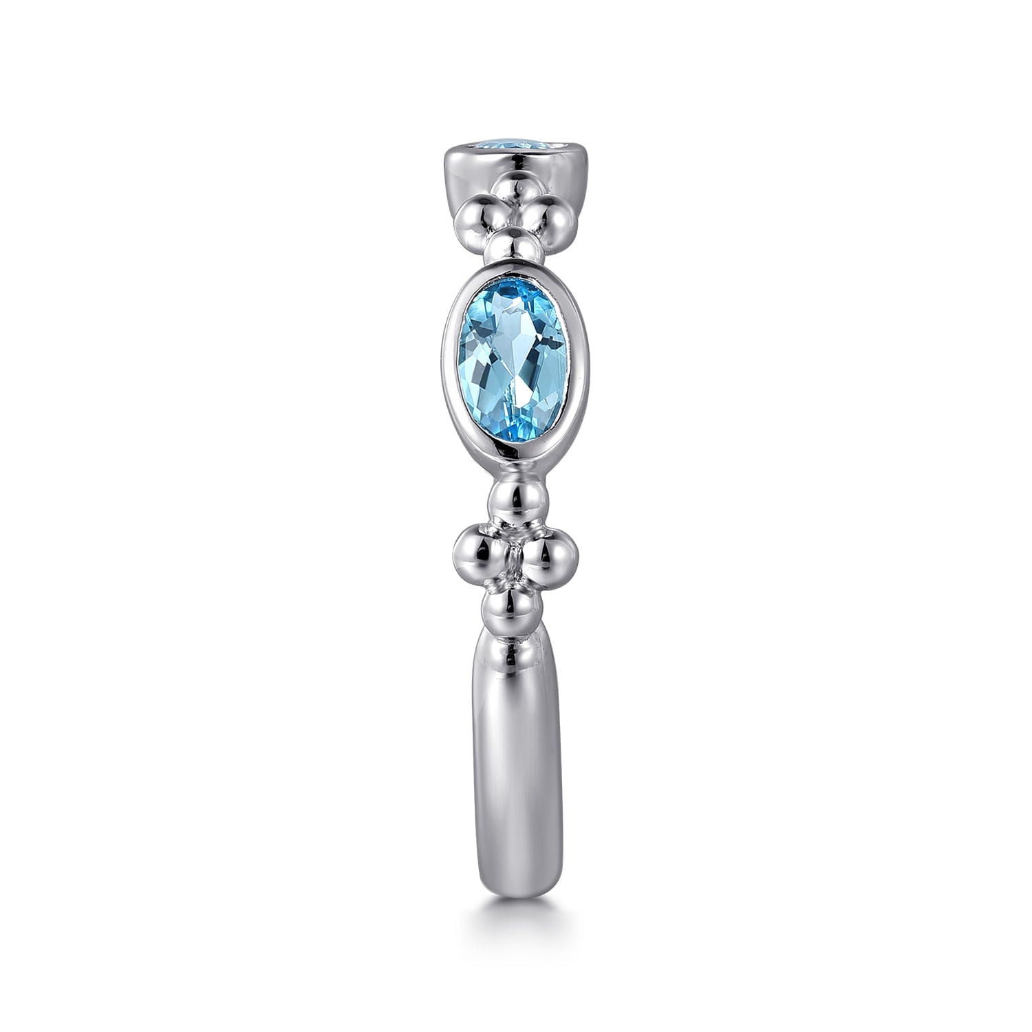 Gabriel & Co. Bujukan Blue Topaz Fashion Ladies Ring