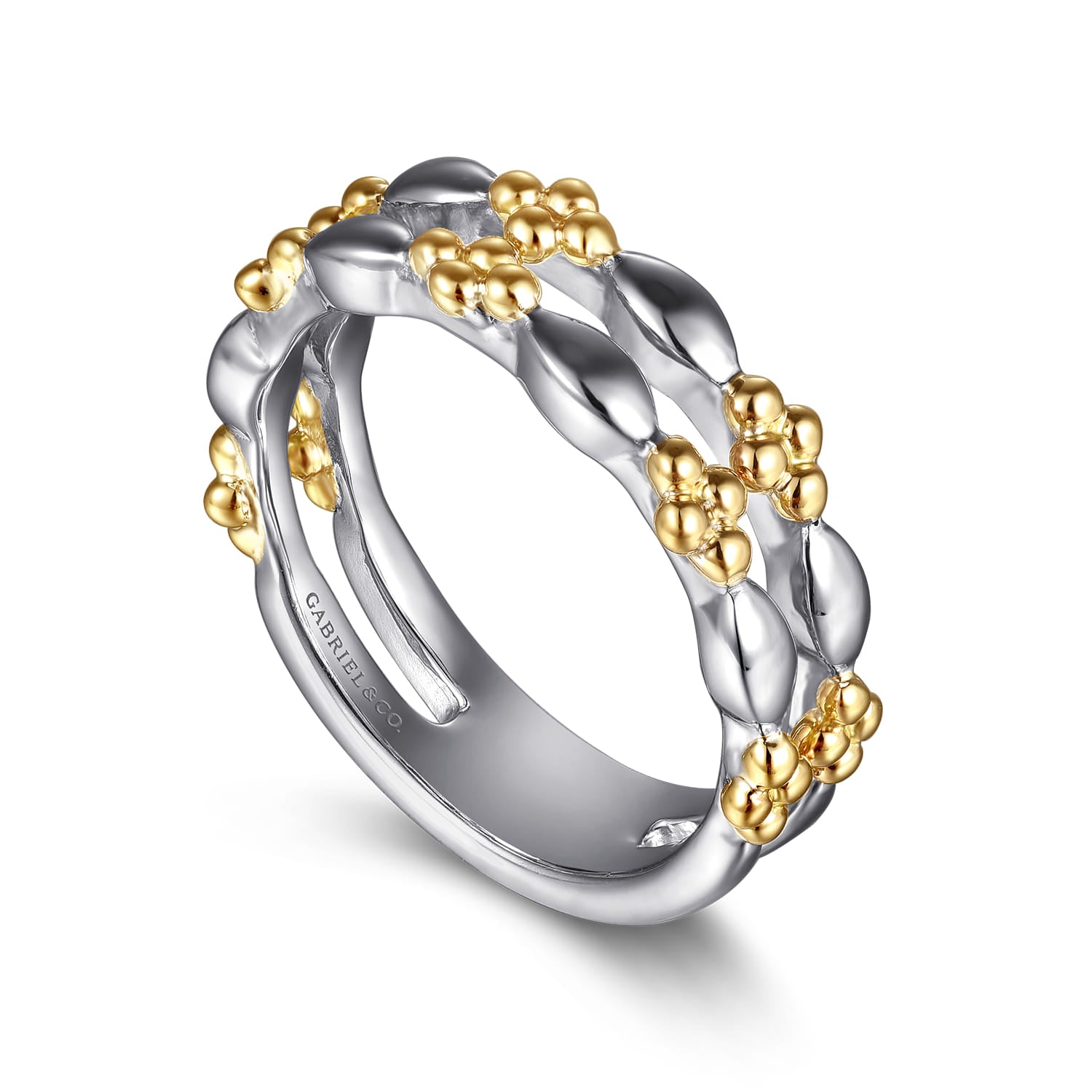 Gabriel & Co. Wide Band Easy-Stack Bujukan Ring