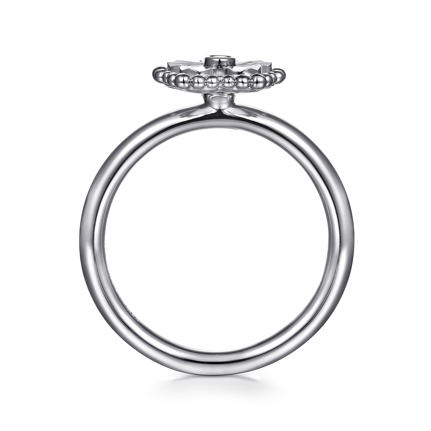 Gabriel & Co. Diamond Bujukan Frame Flower Diamond Cut Ladies Ring