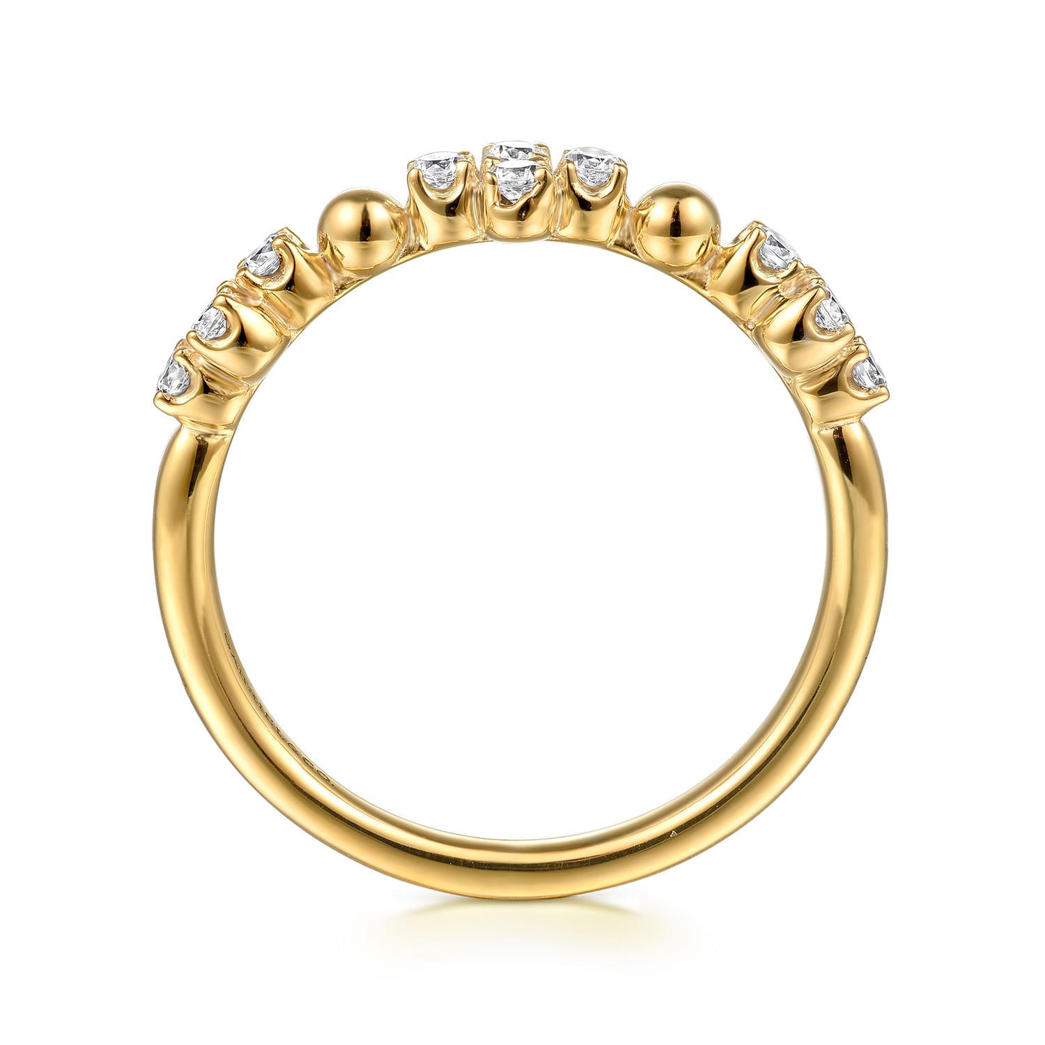 Gabriel & Co. Bujukan and Diamond Clover Stackable Ring