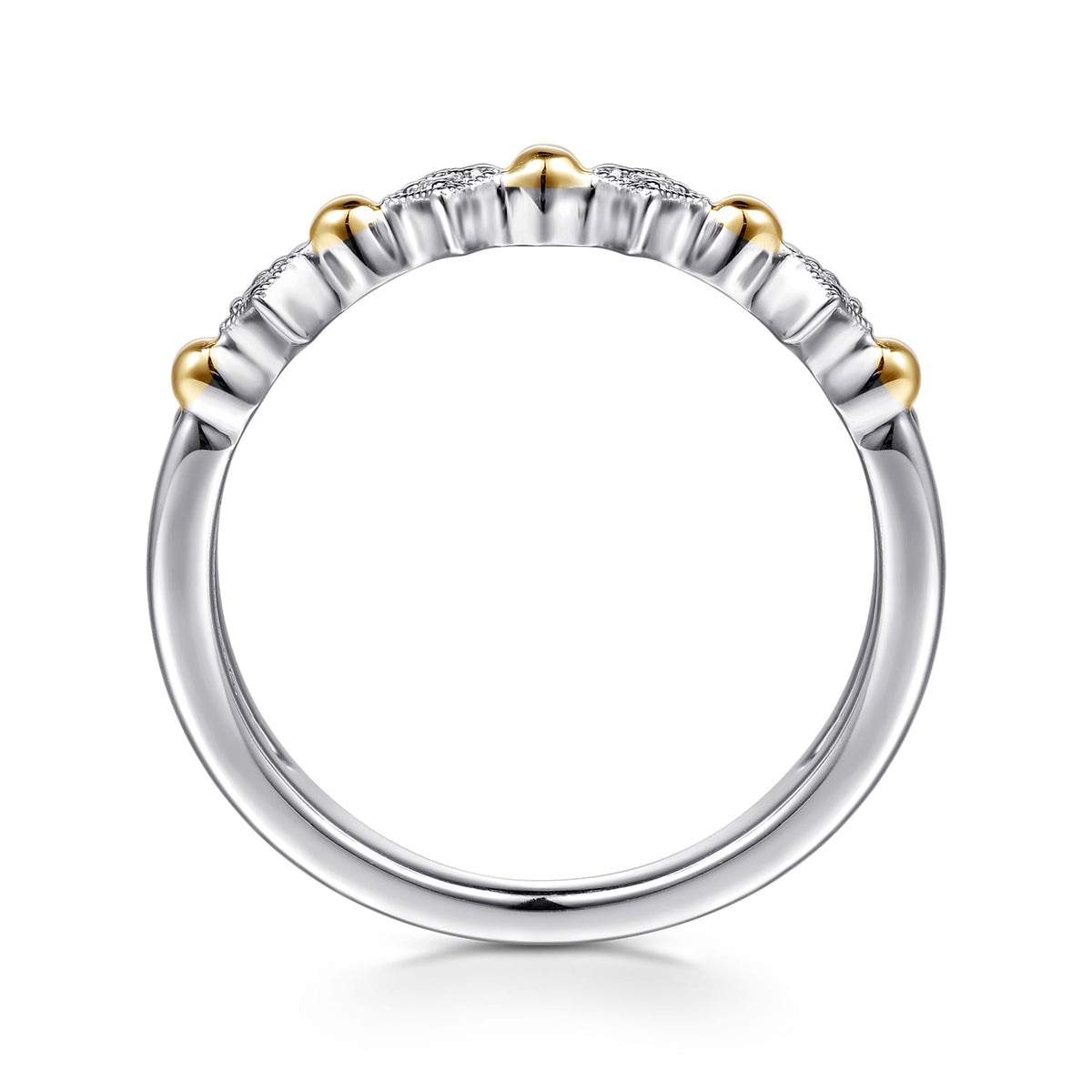 Gabriel & Co. Bujukan Ball White Sapphire Stackable Ring