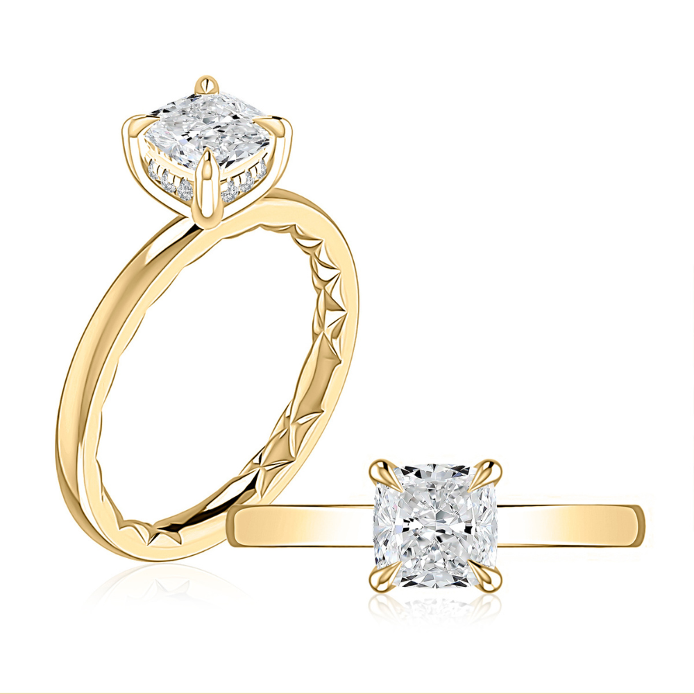 A.JAFFE Hidden Halo Solitaire Engagement Ring