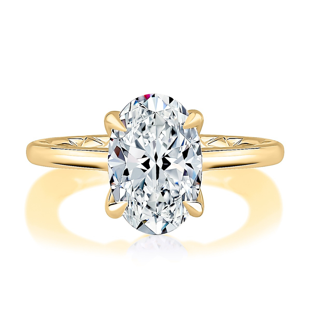 A.JAFFE Oval Solitaire Engagement Ring