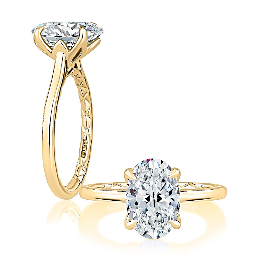 A.JAFFE Oval Solitaire Engagement Ring